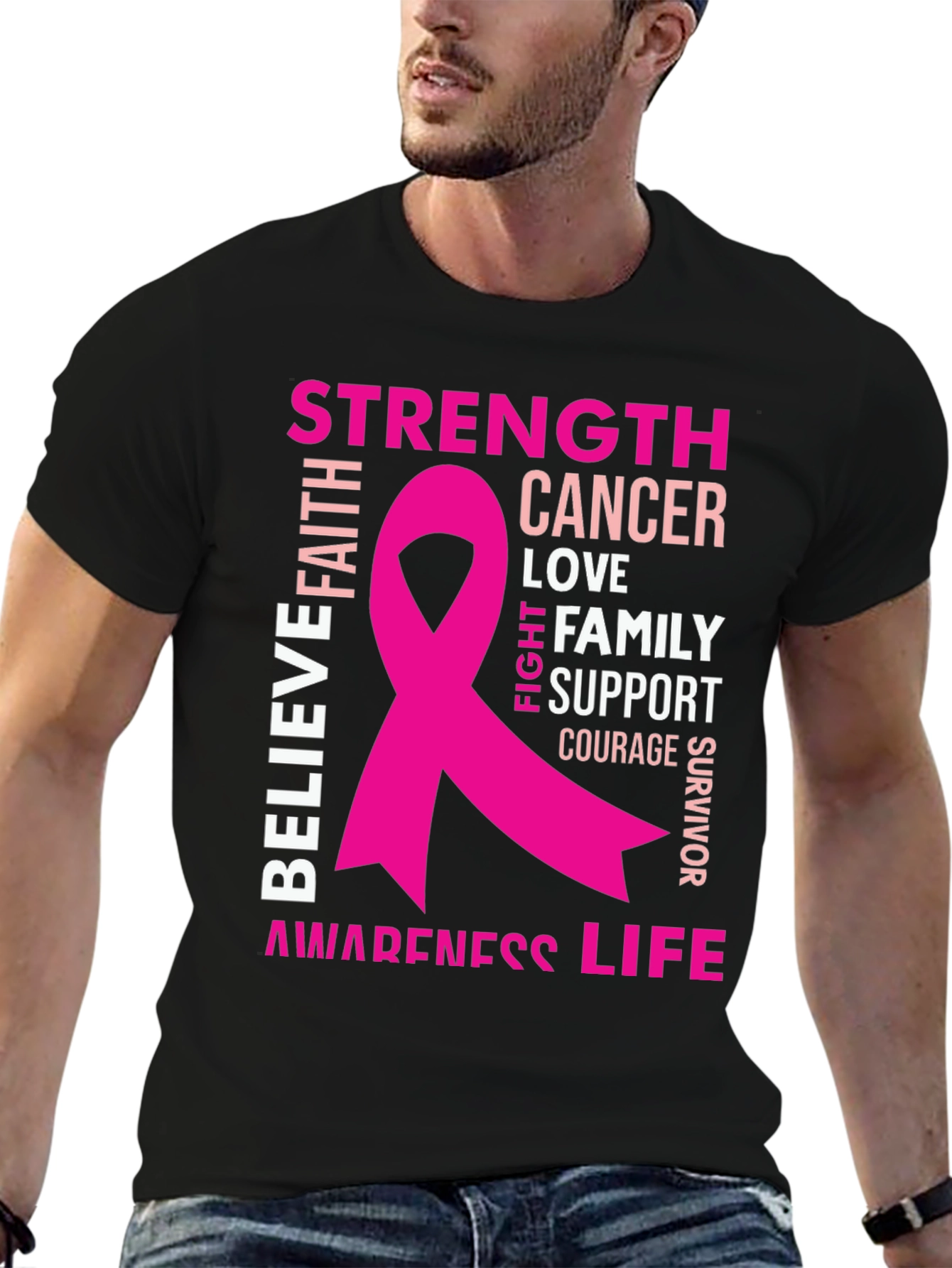 Breast Cancer Awareness Ribbon T-Shirt
