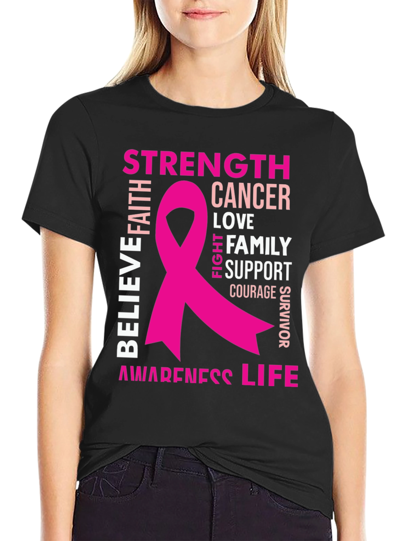 Breast Cancer Awareness Ribbon T-Shirt