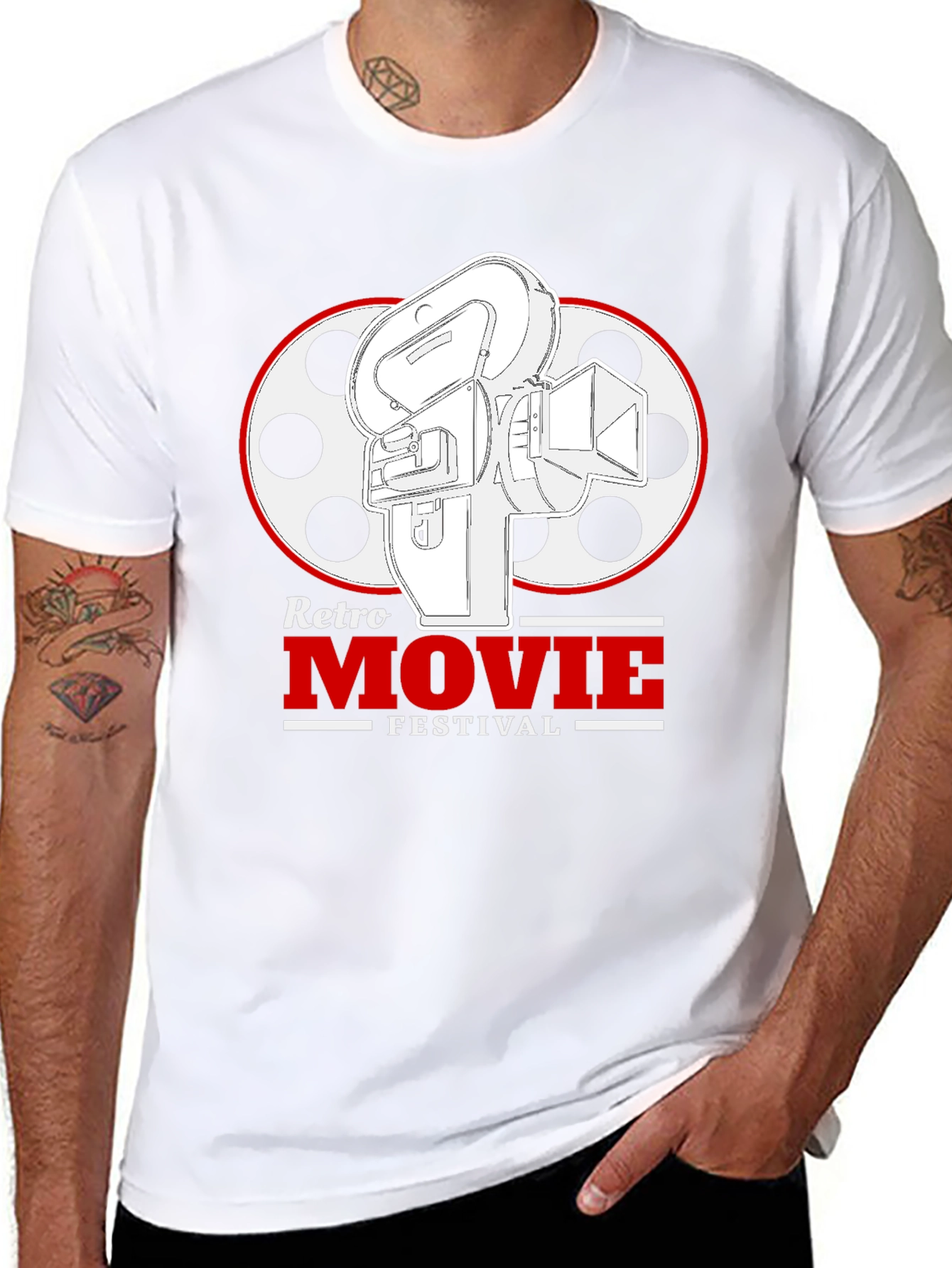 Retro Movie Festival Black T-Shirt