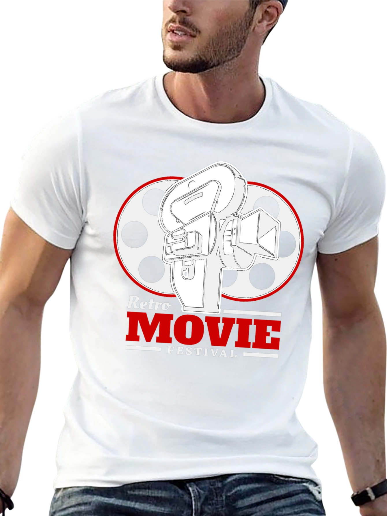 Retro Movie Festival Black T-Shirt