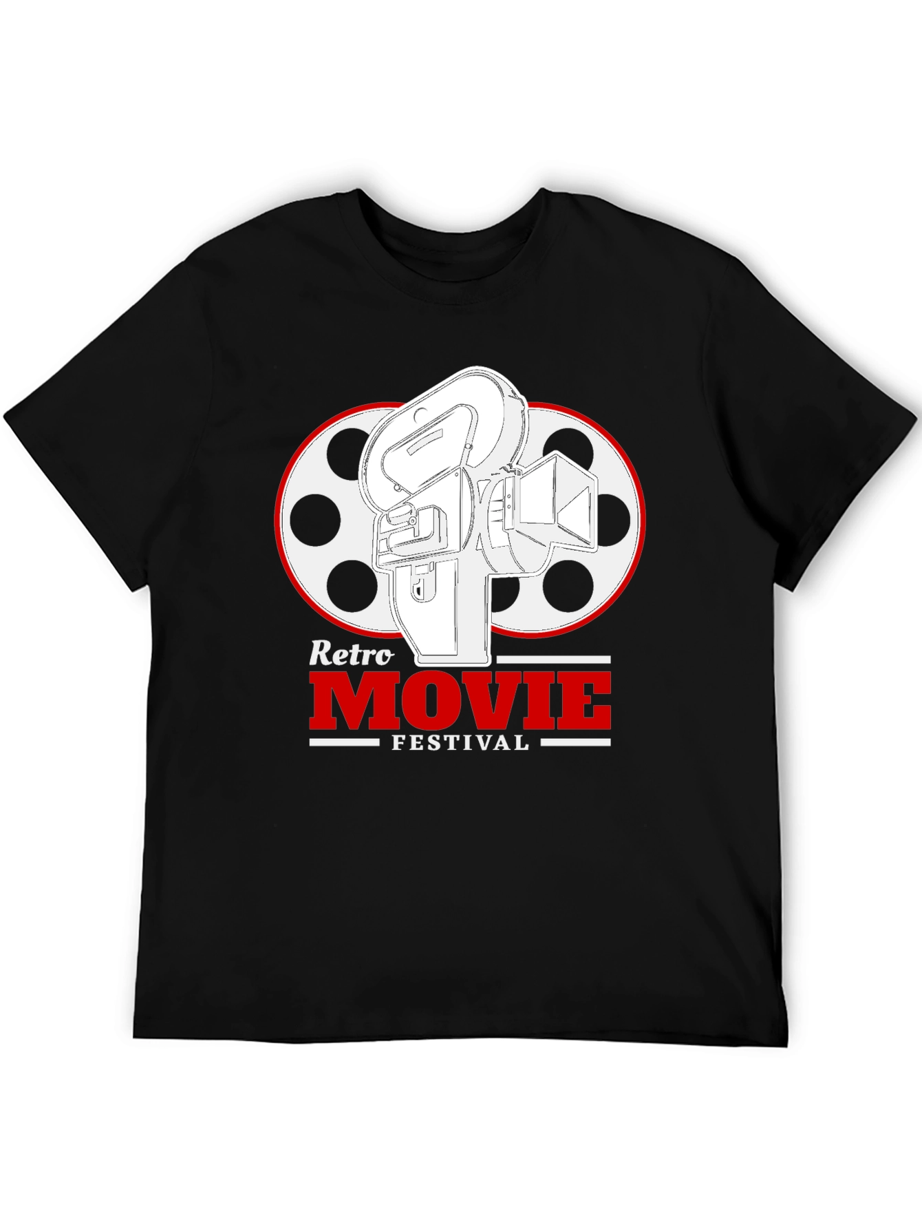 Retro Movie Festival Black T-Shirt