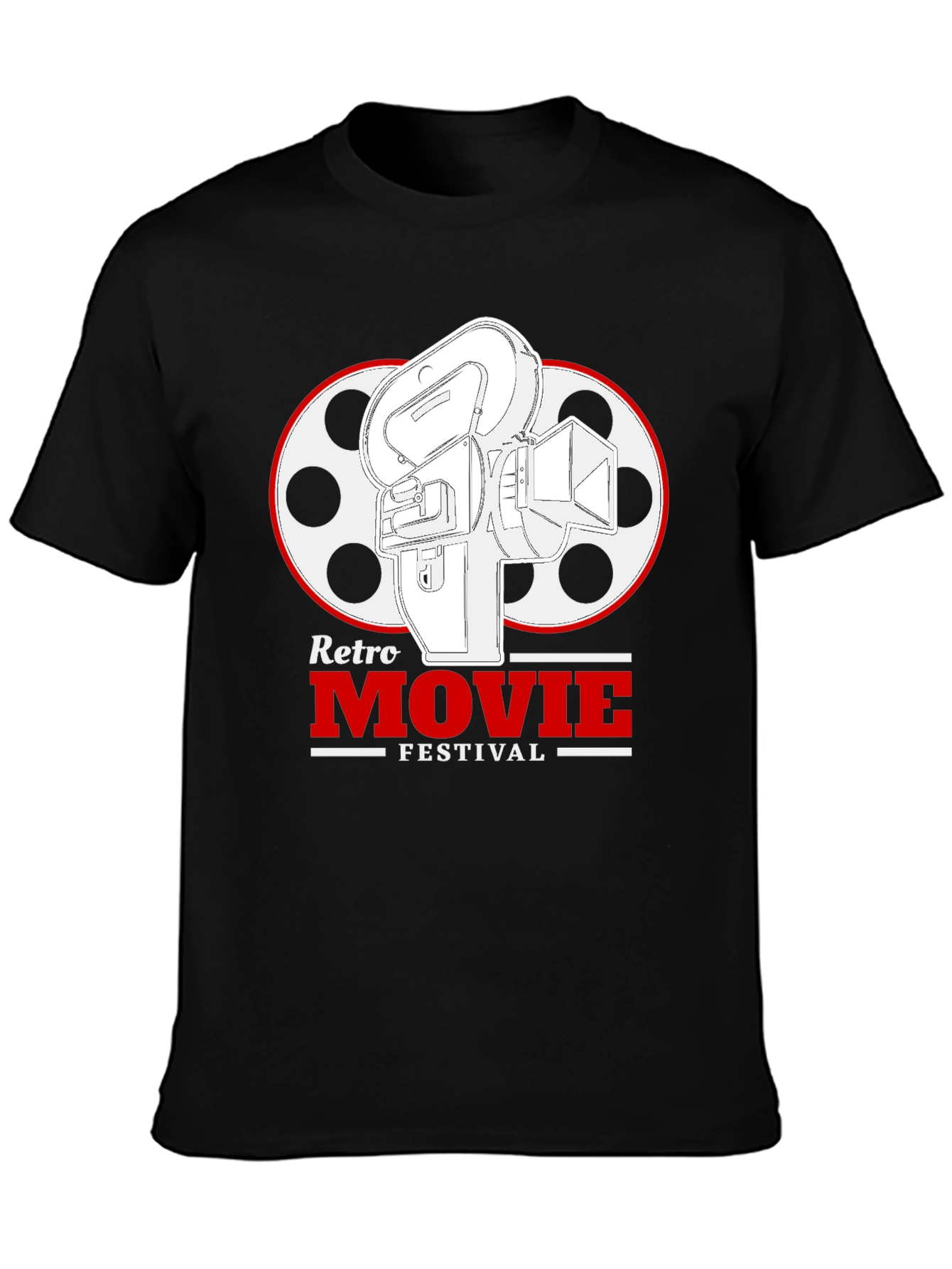 Retro Movie Festival Black T-Shirt
