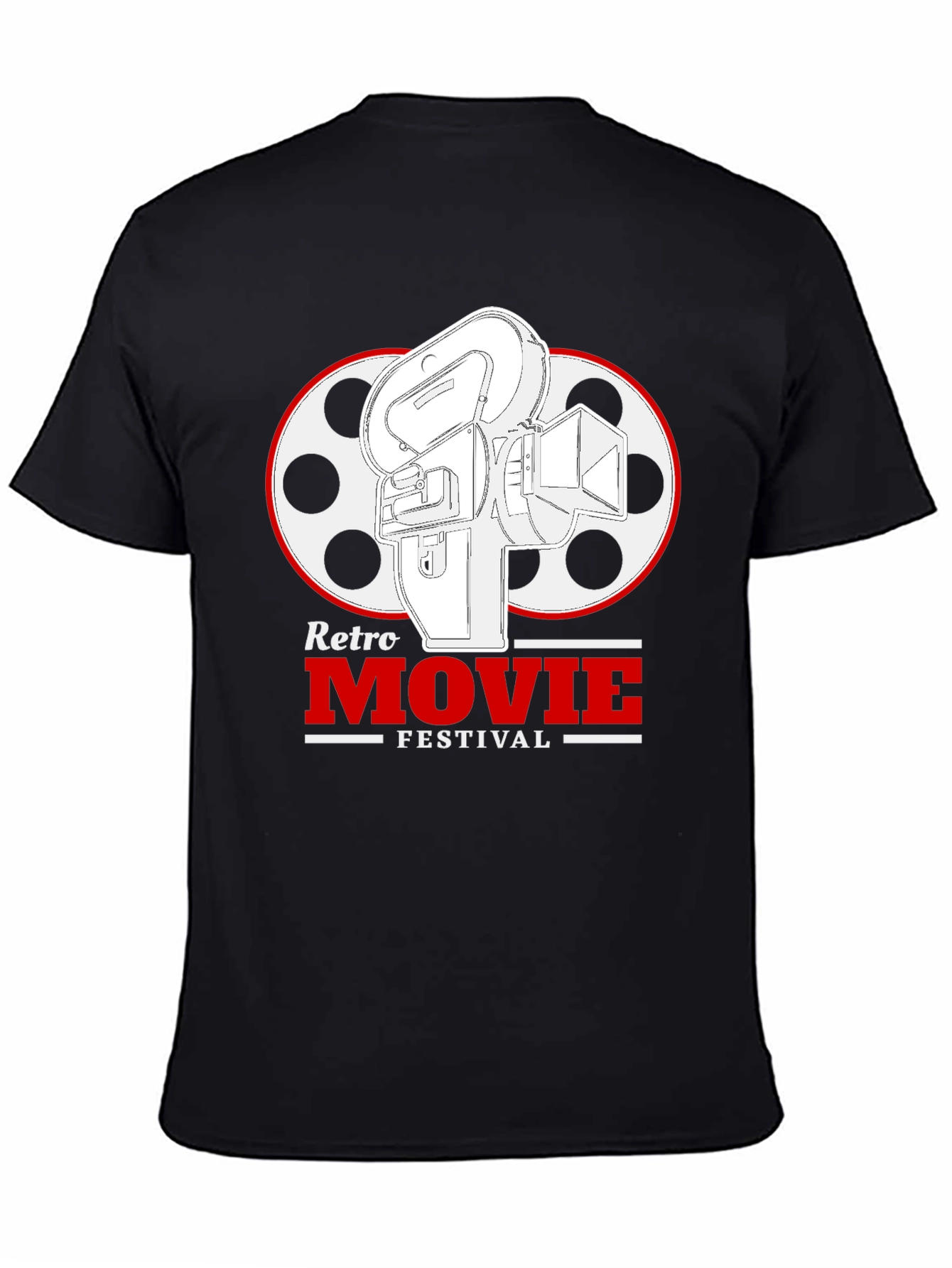 Retro Movie Festival Black T-Shirt