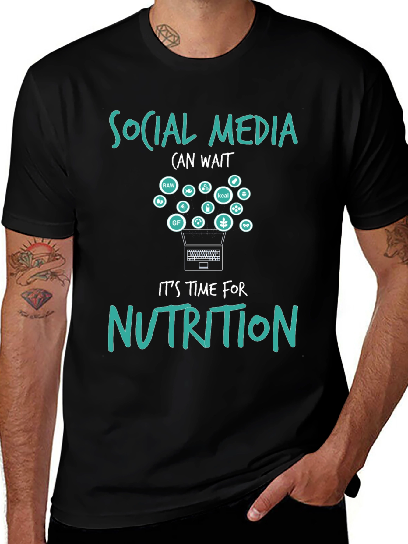 Social Media Can Wait Nutrition T-Shirt