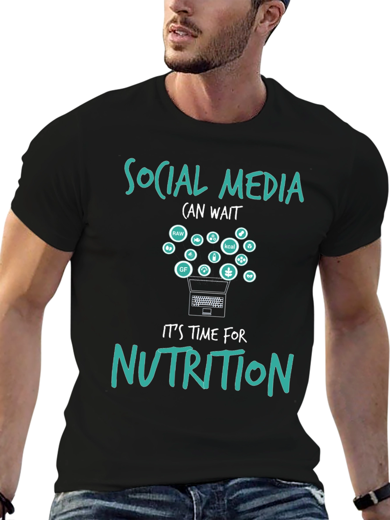 Social Media Can Wait Nutrition T-Shirt