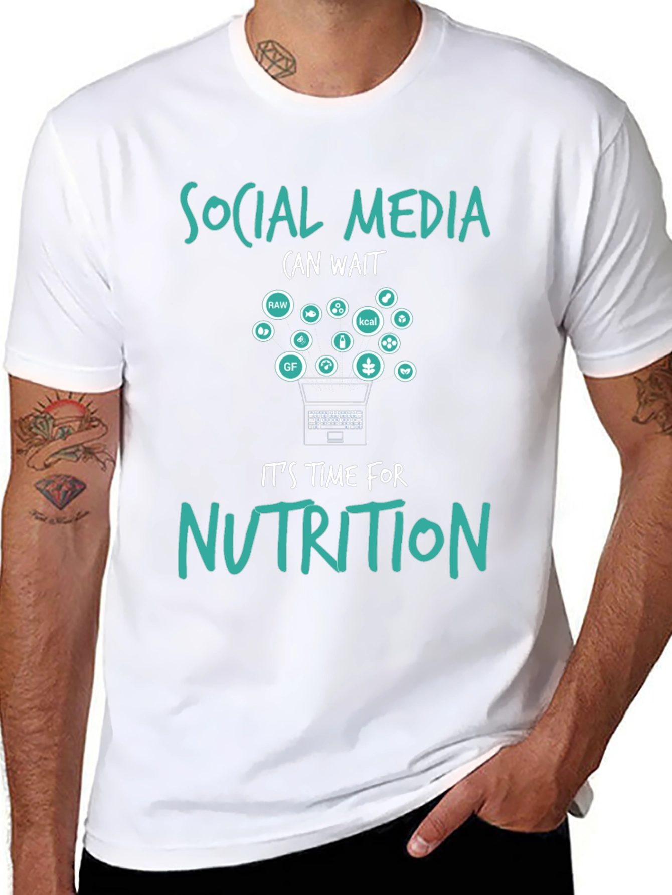 Social Media Can Wait Nutrition T-Shirt
