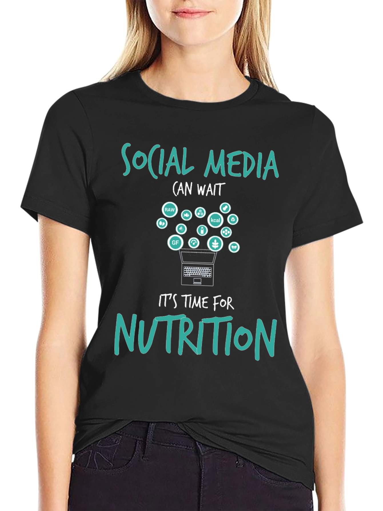 Social Media Can Wait Nutrition T-Shirt