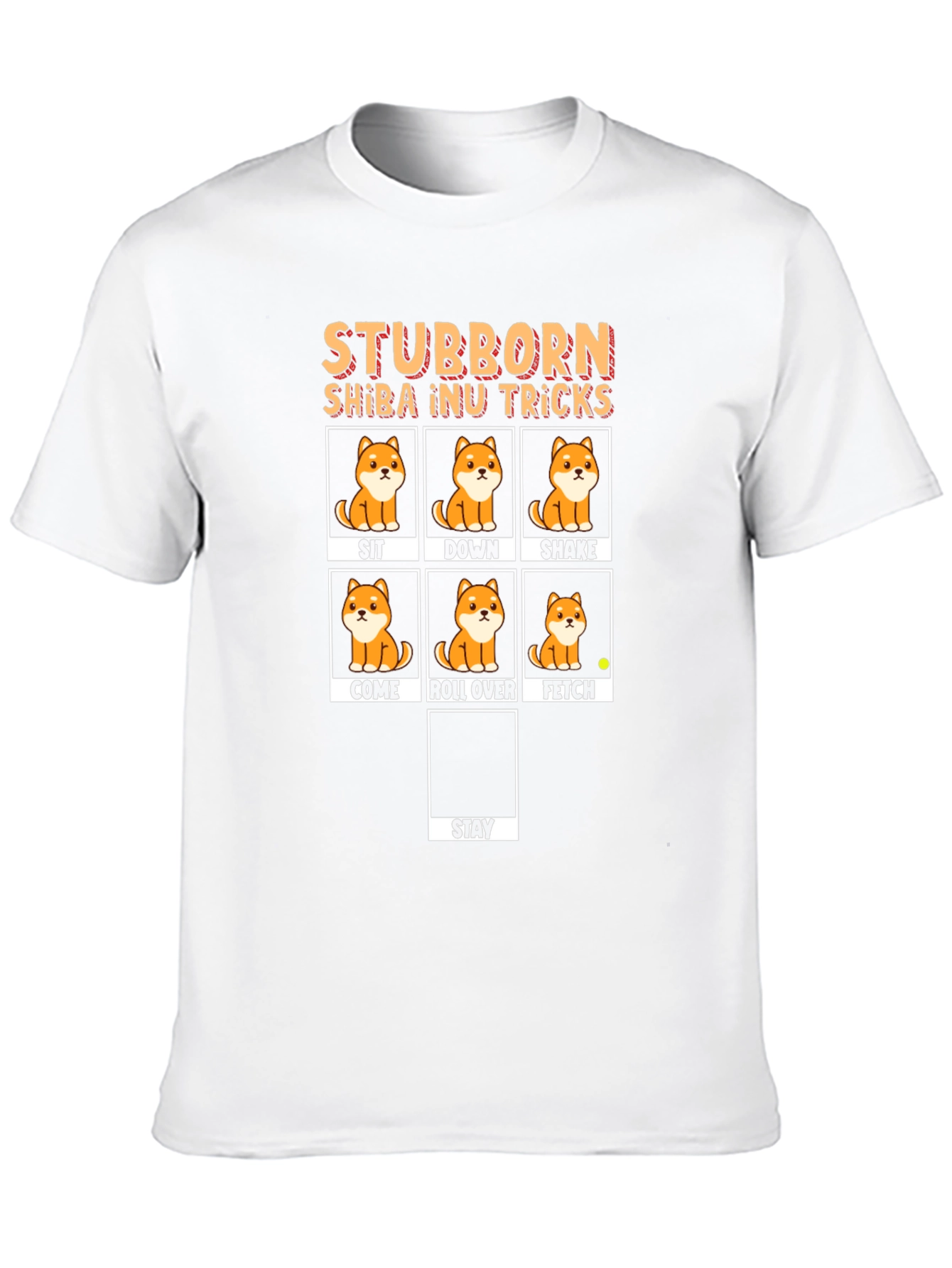 Stubborn Shiba Inu Tricks Black T-Shirt