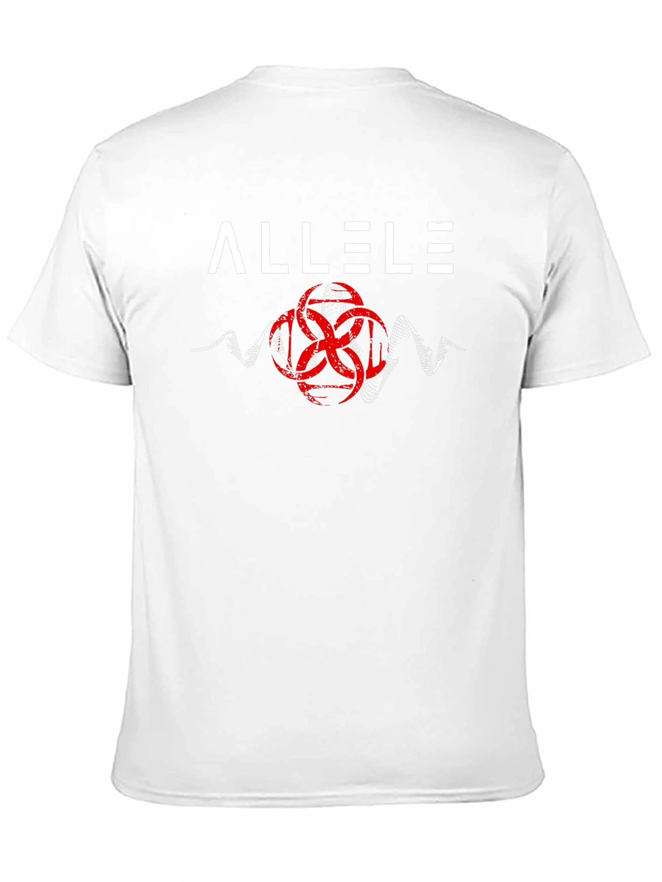 Allele Graphic Tee - Red Biohazard Symbol - Black