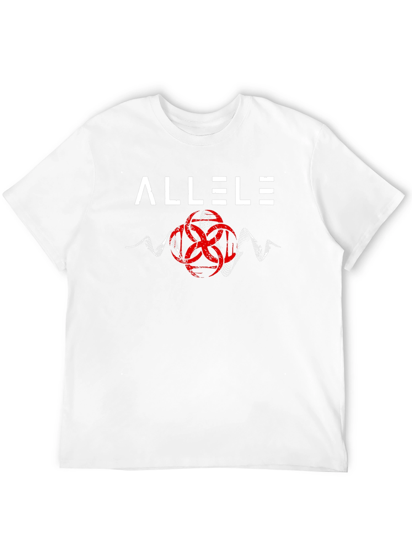 Allele Graphic Tee - Red Biohazard Symbol - Black