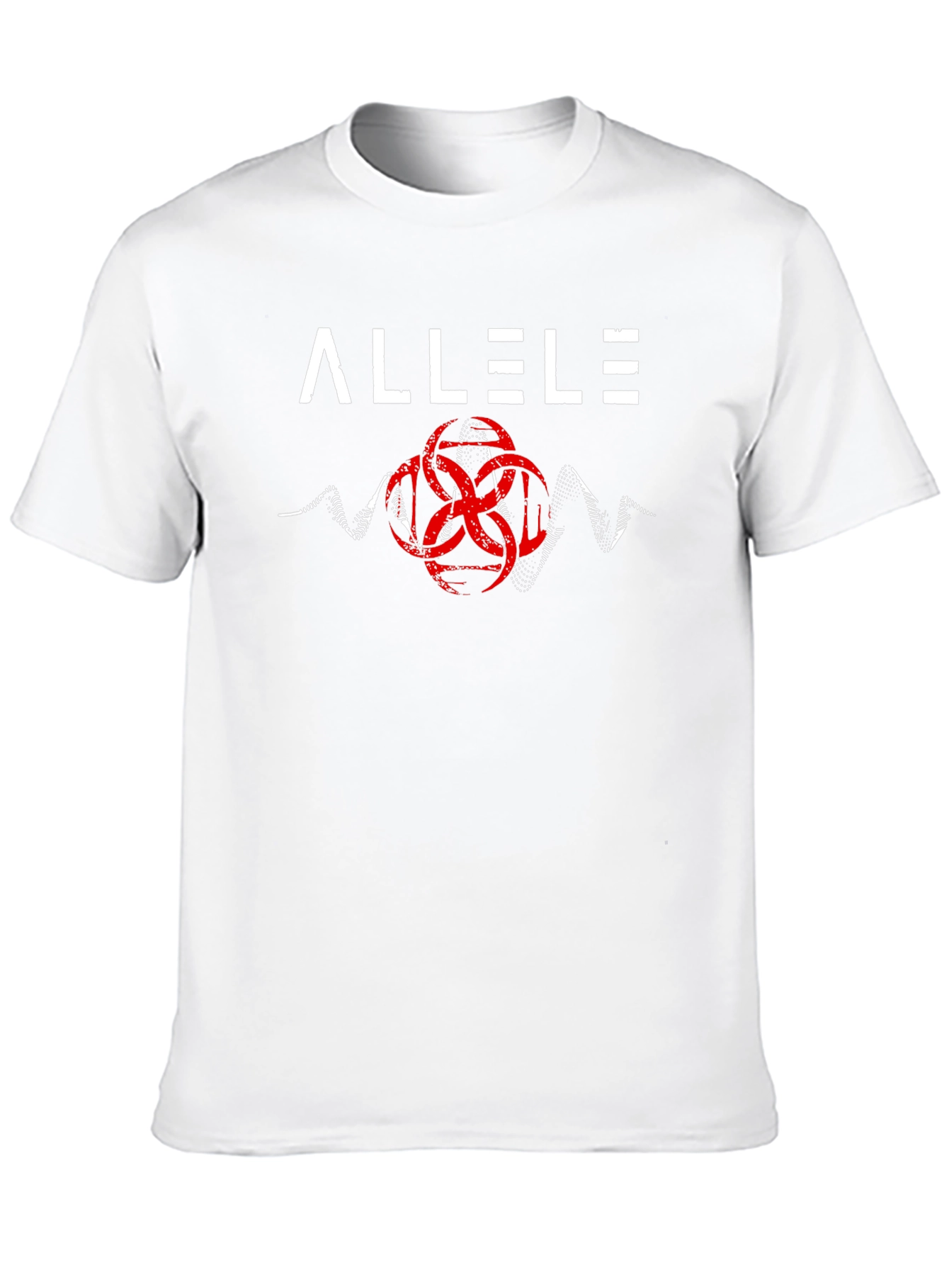 Allele Graphic Tee - Red Biohazard Symbol - Black