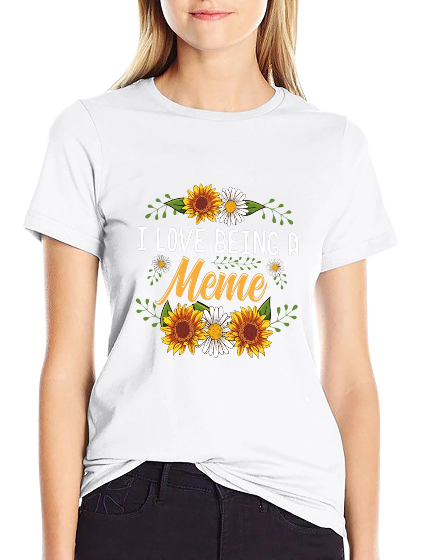 I Love Being A Meme Sunflower Graphic T-Shirt