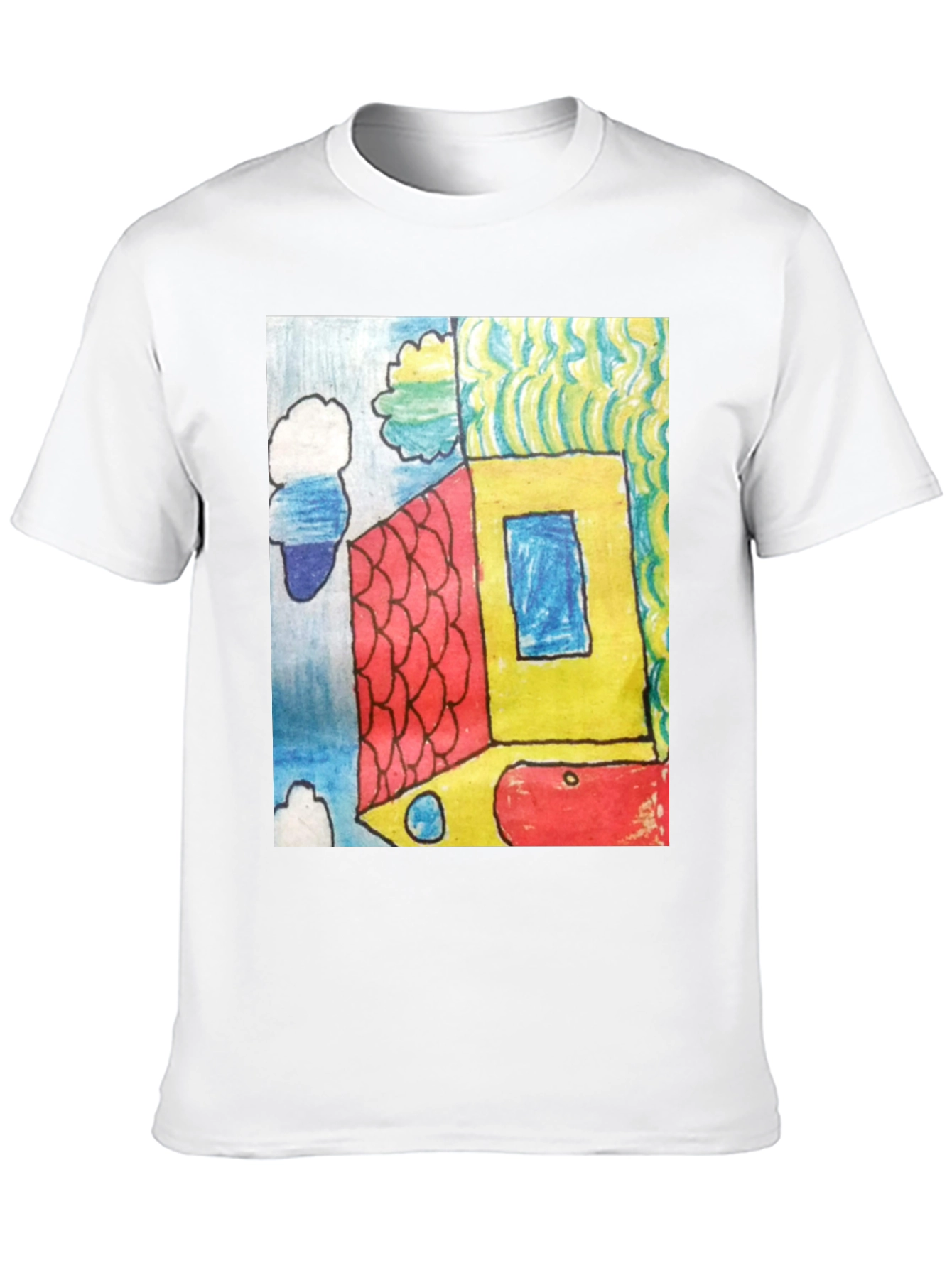 Abstract House Graphic Tee - Modern Art T-Shirt