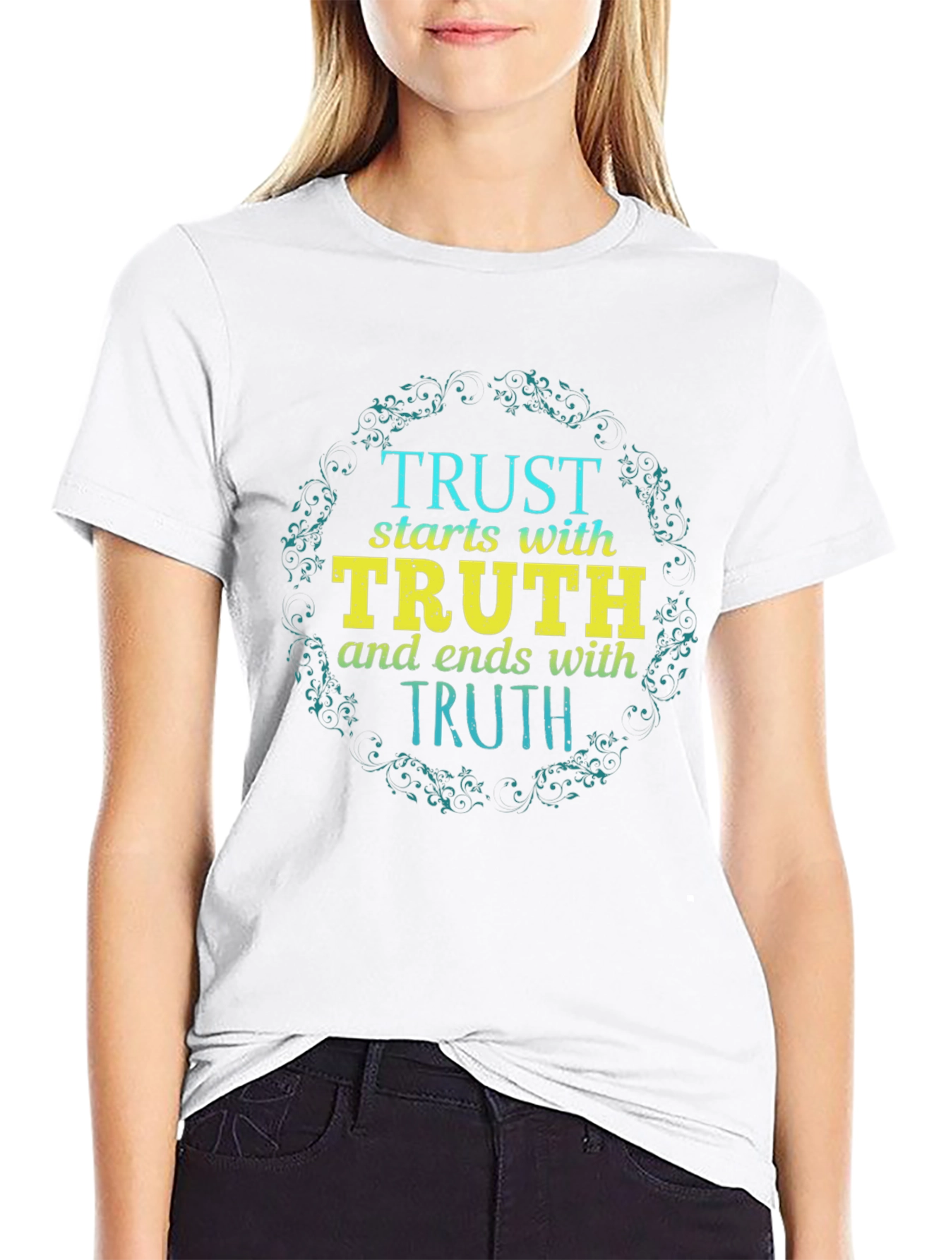 Trust Starts with Truth Black Graphic Tee
