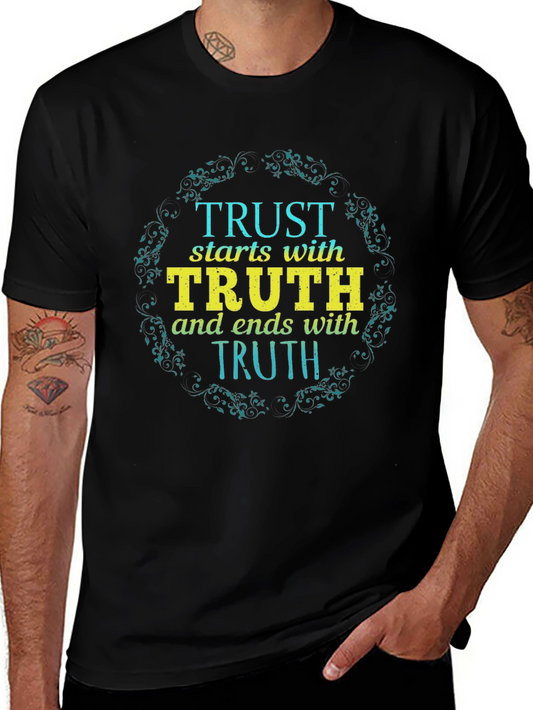 Trust Starts with Truth Black Graphic Tee