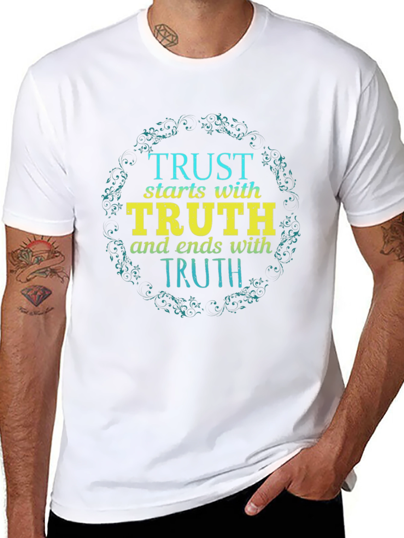 Trust Starts with Truth Black Graphic Tee