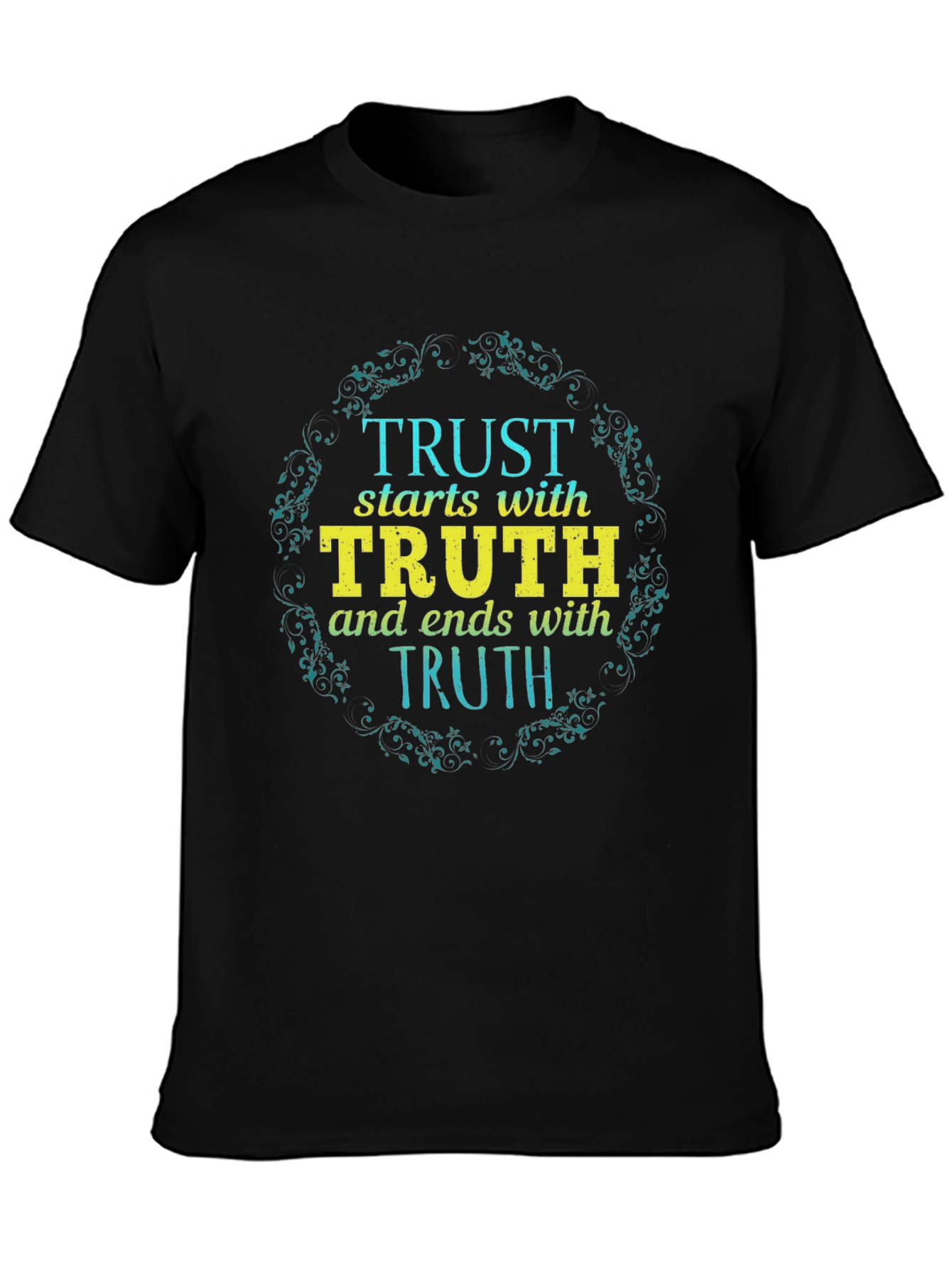 Trust Starts with Truth Black Graphic Tee