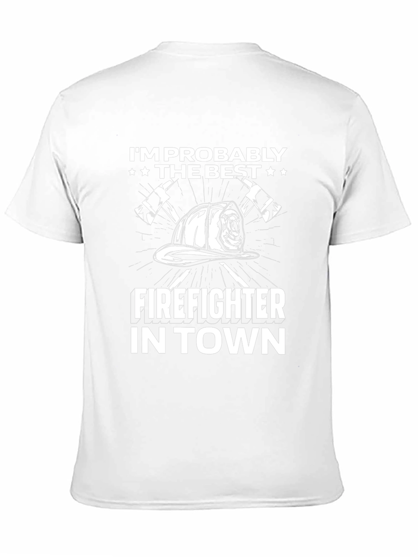 Best Firefighter in Town T-Shirt - Black Cotton Tee