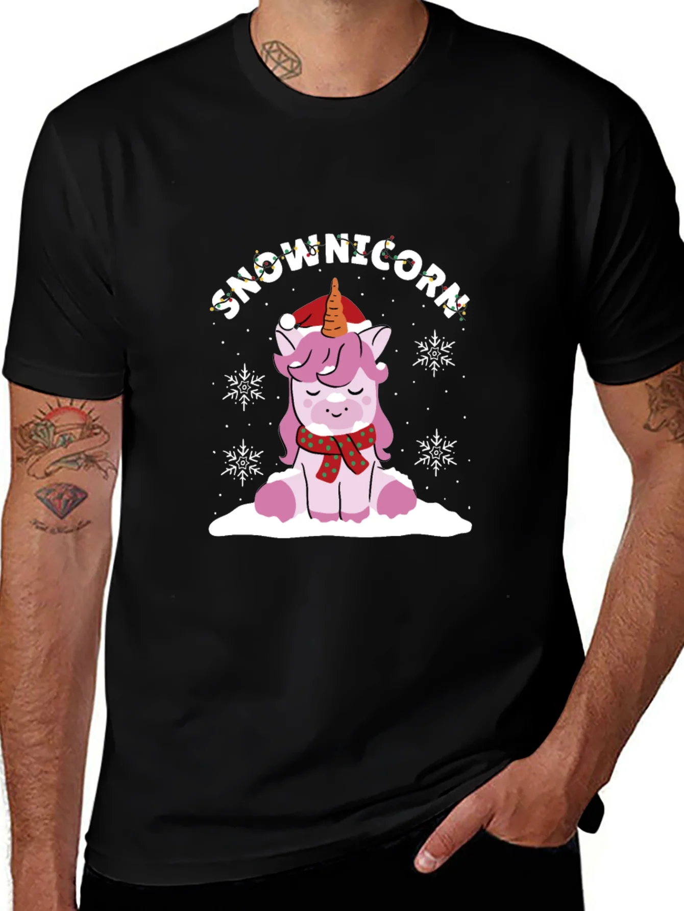 SnowUnicorn Holiday Graphic Tee