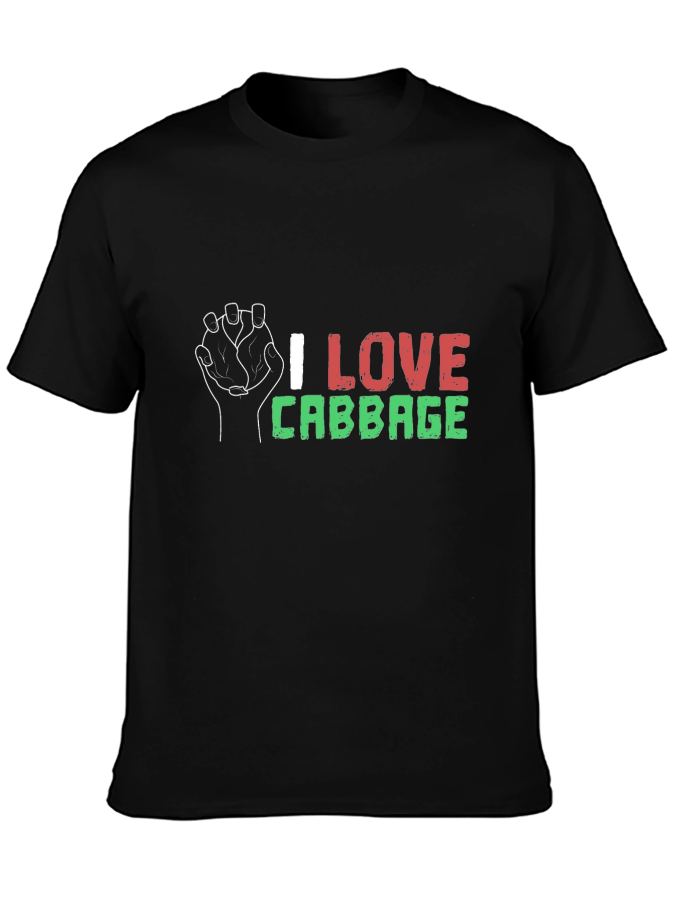 I Love Cabbage Graphic Tee - Black