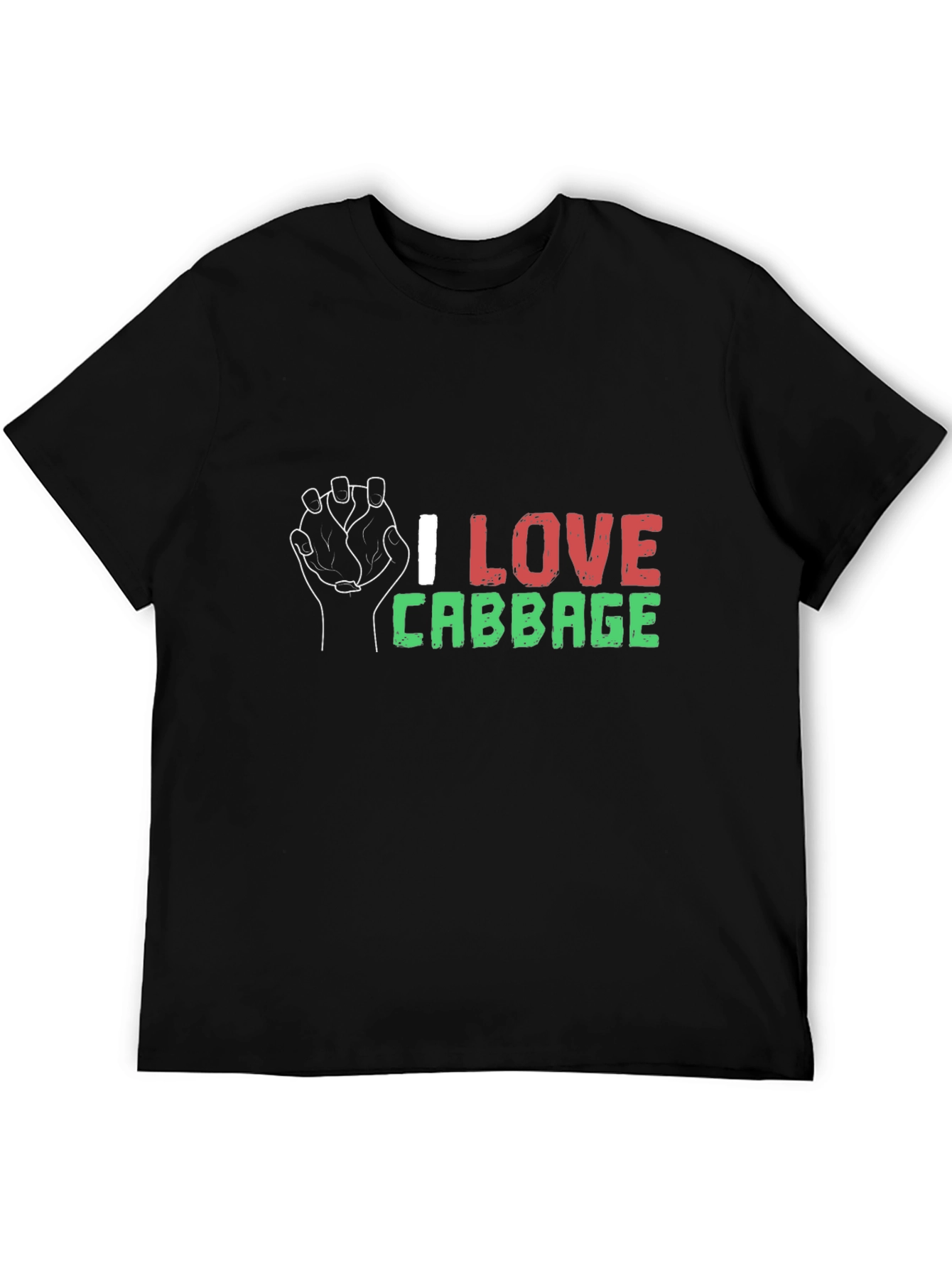 I Love Cabbage Graphic Tee - Black