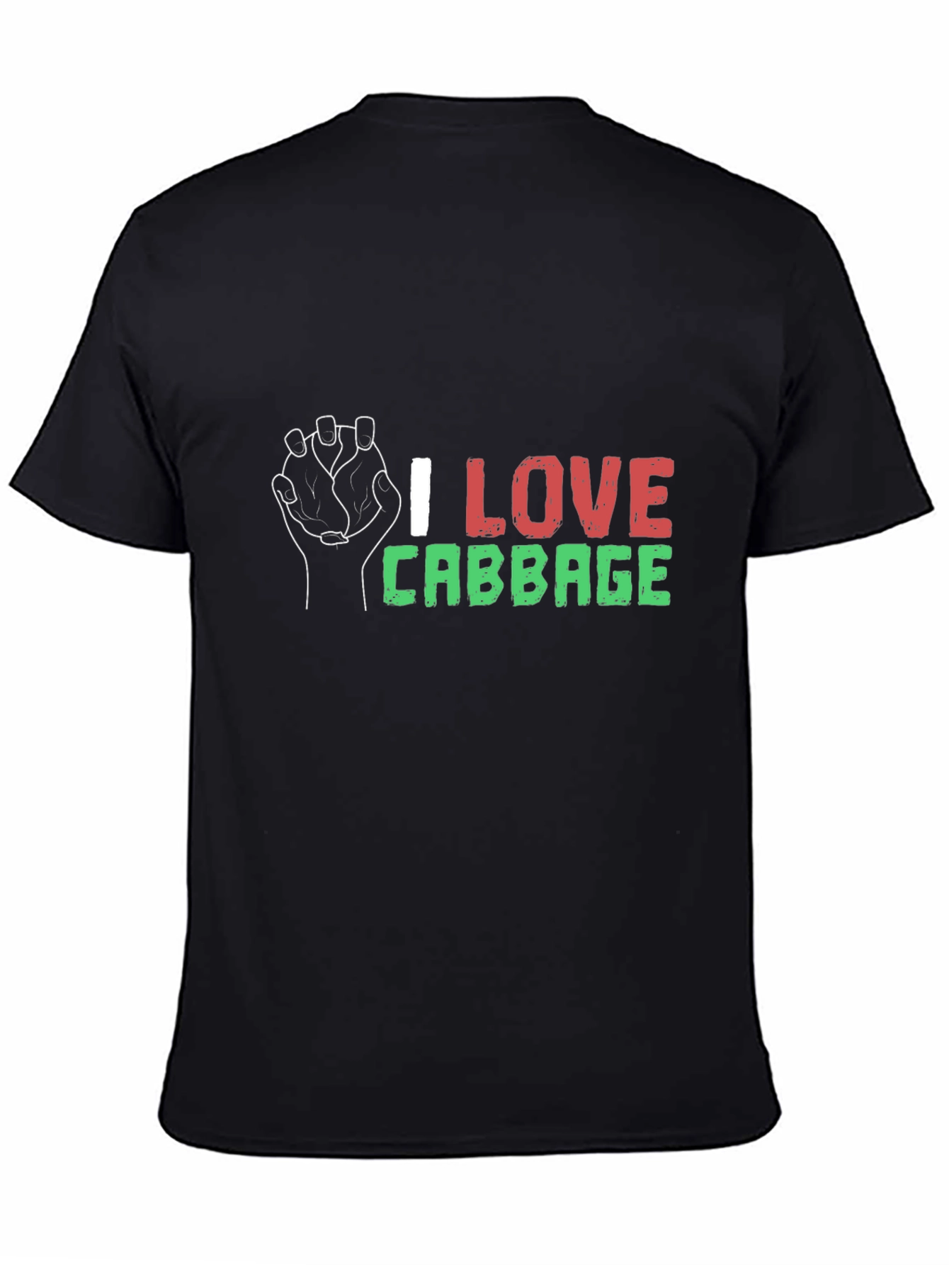 I Love Cabbage Graphic Tee - Black