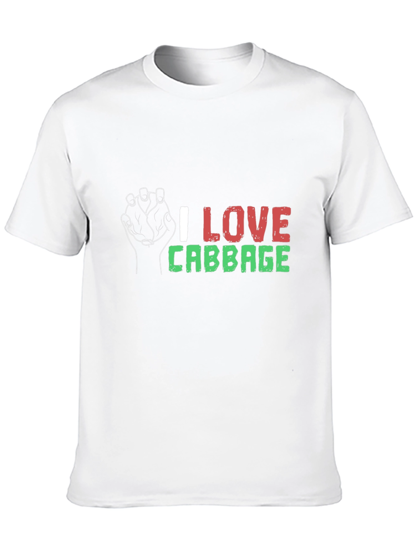 I Love Cabbage Graphic Tee - Black