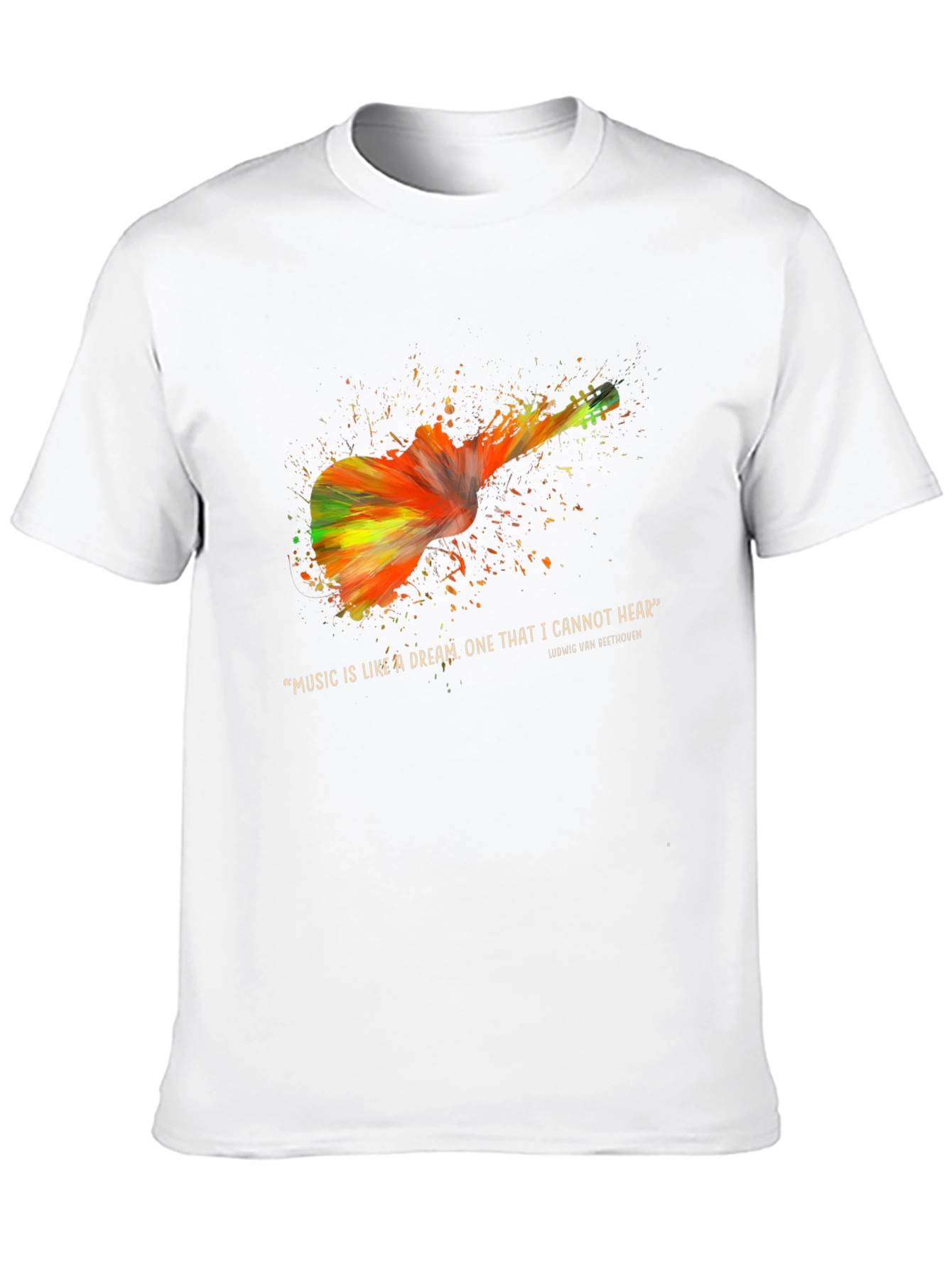Abstract Guitar T-Shirt: Music is Like a Dream
