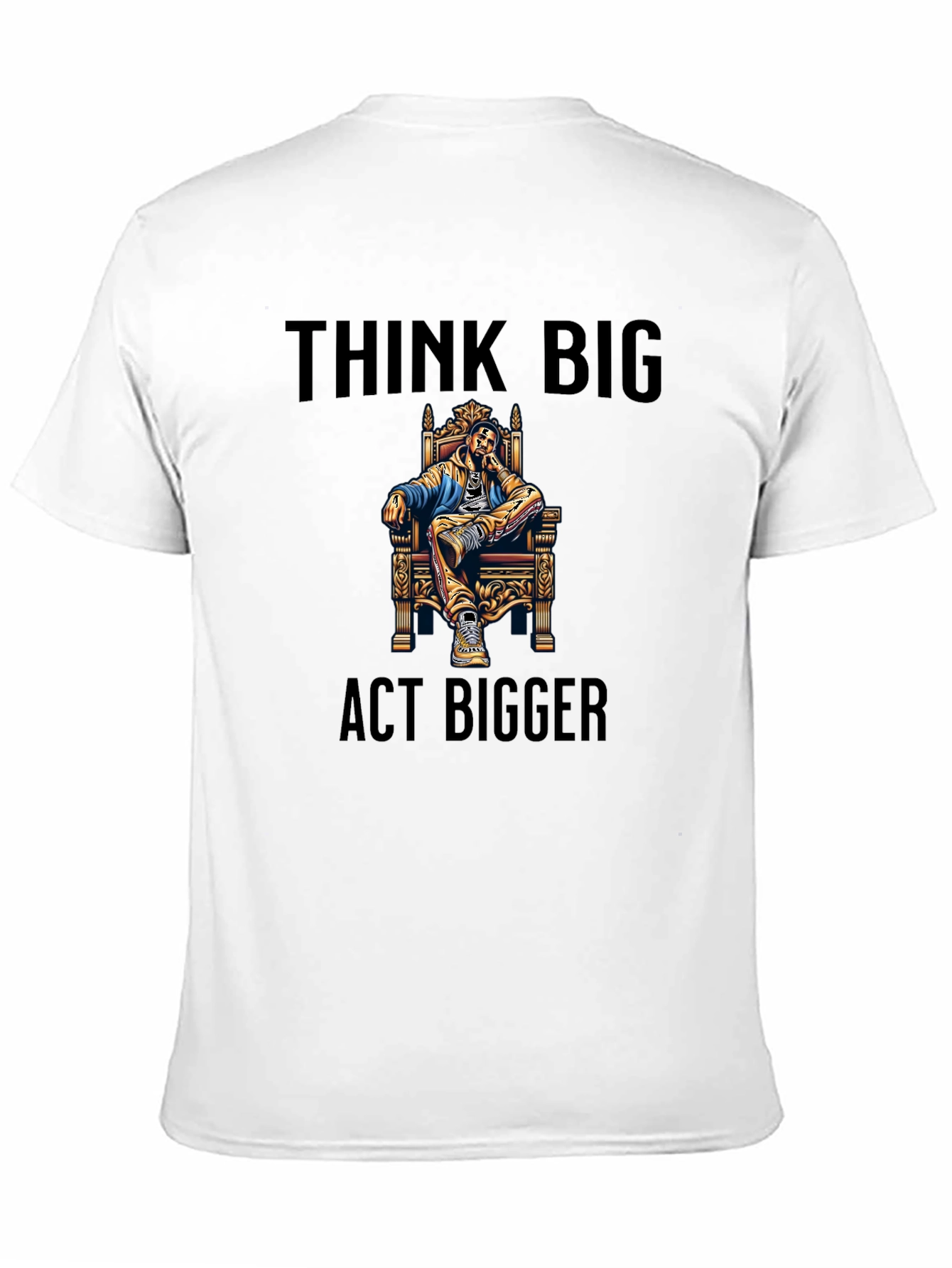 Think Big Act Bigger Black Graphic Tee