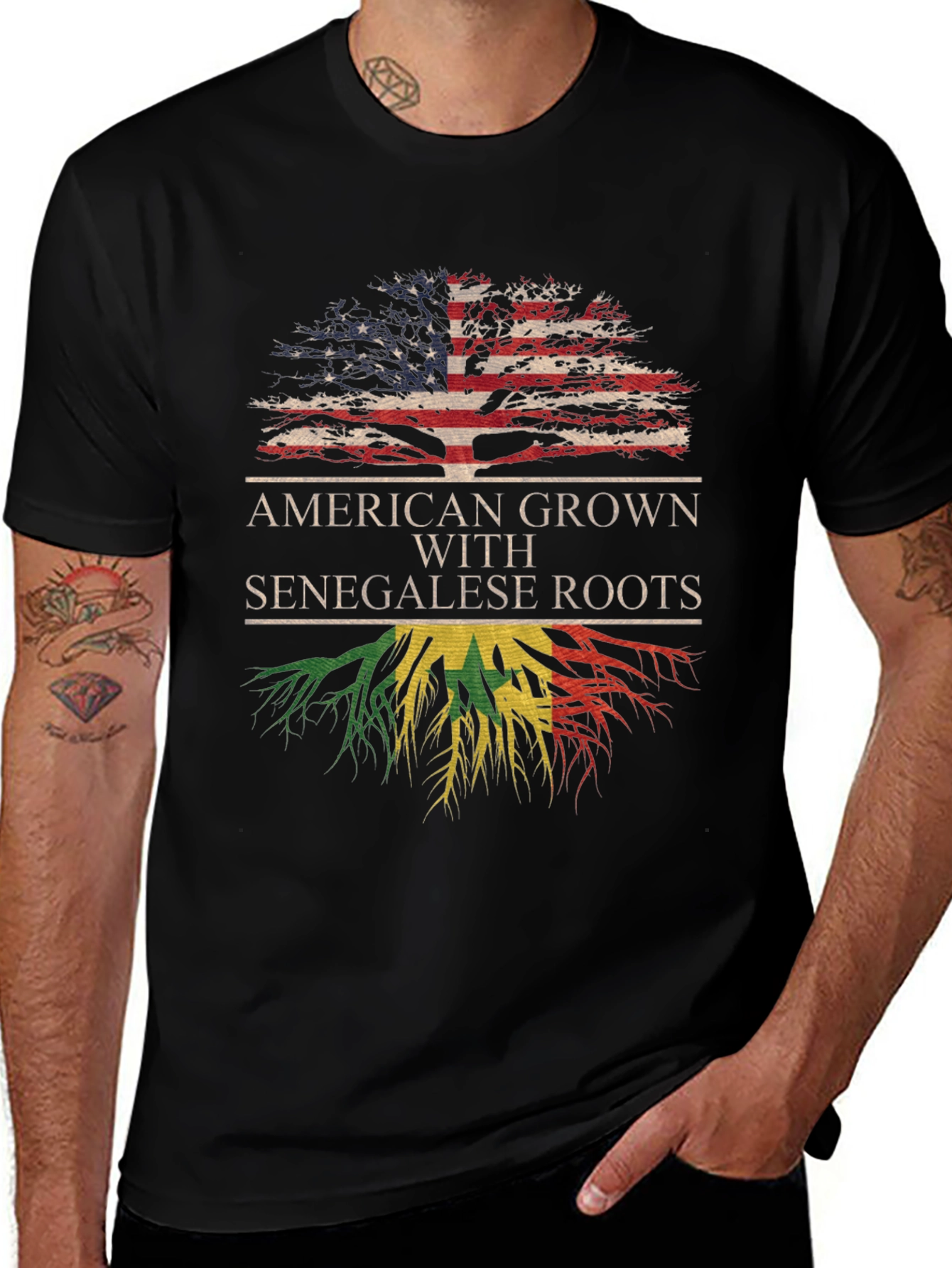 American Grown with Senegalese Roots Tee