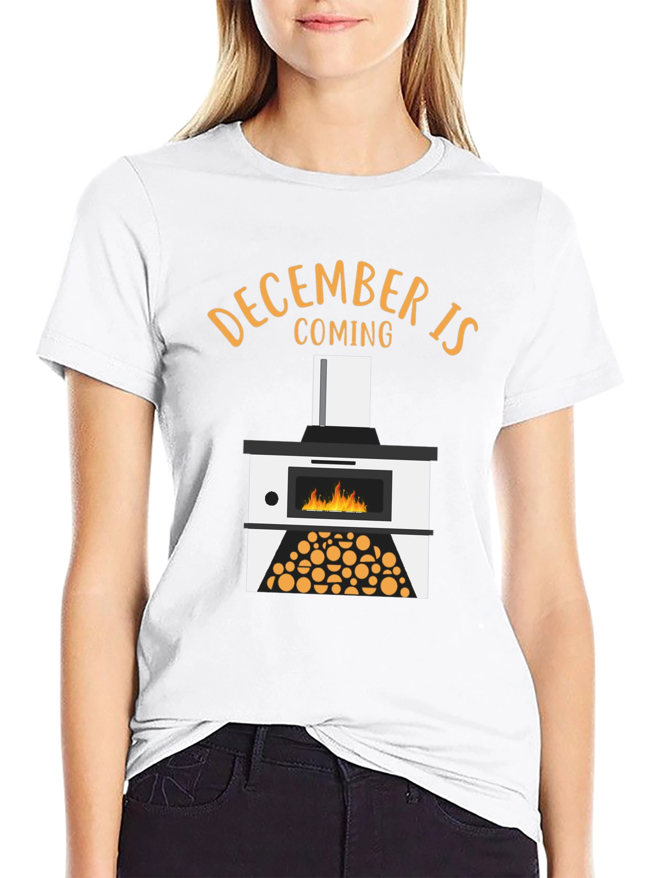 December is Coming Fireplace Graphic Tee