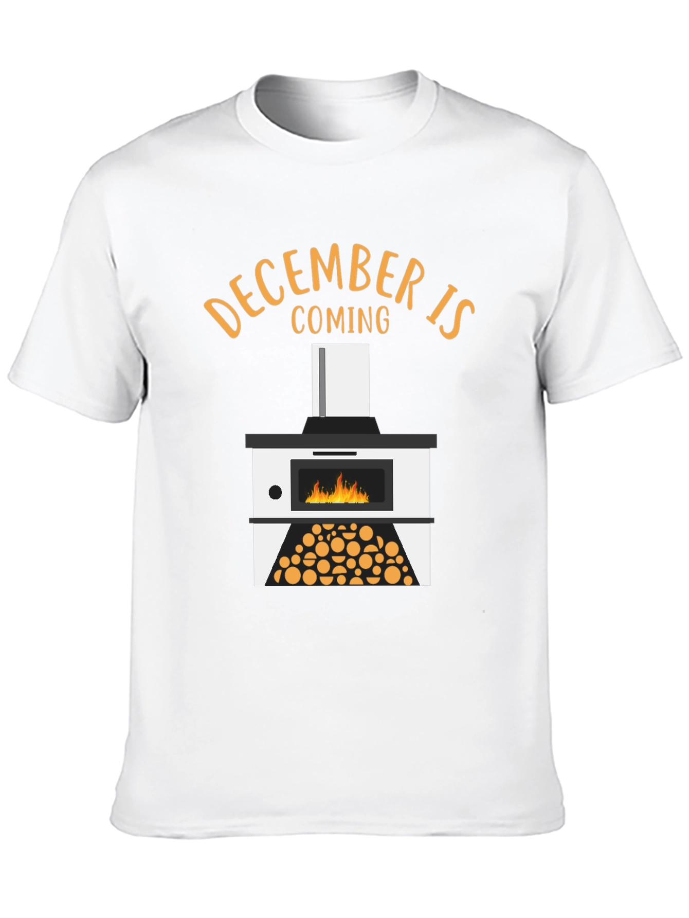 December is Coming Fireplace Graphic Tee