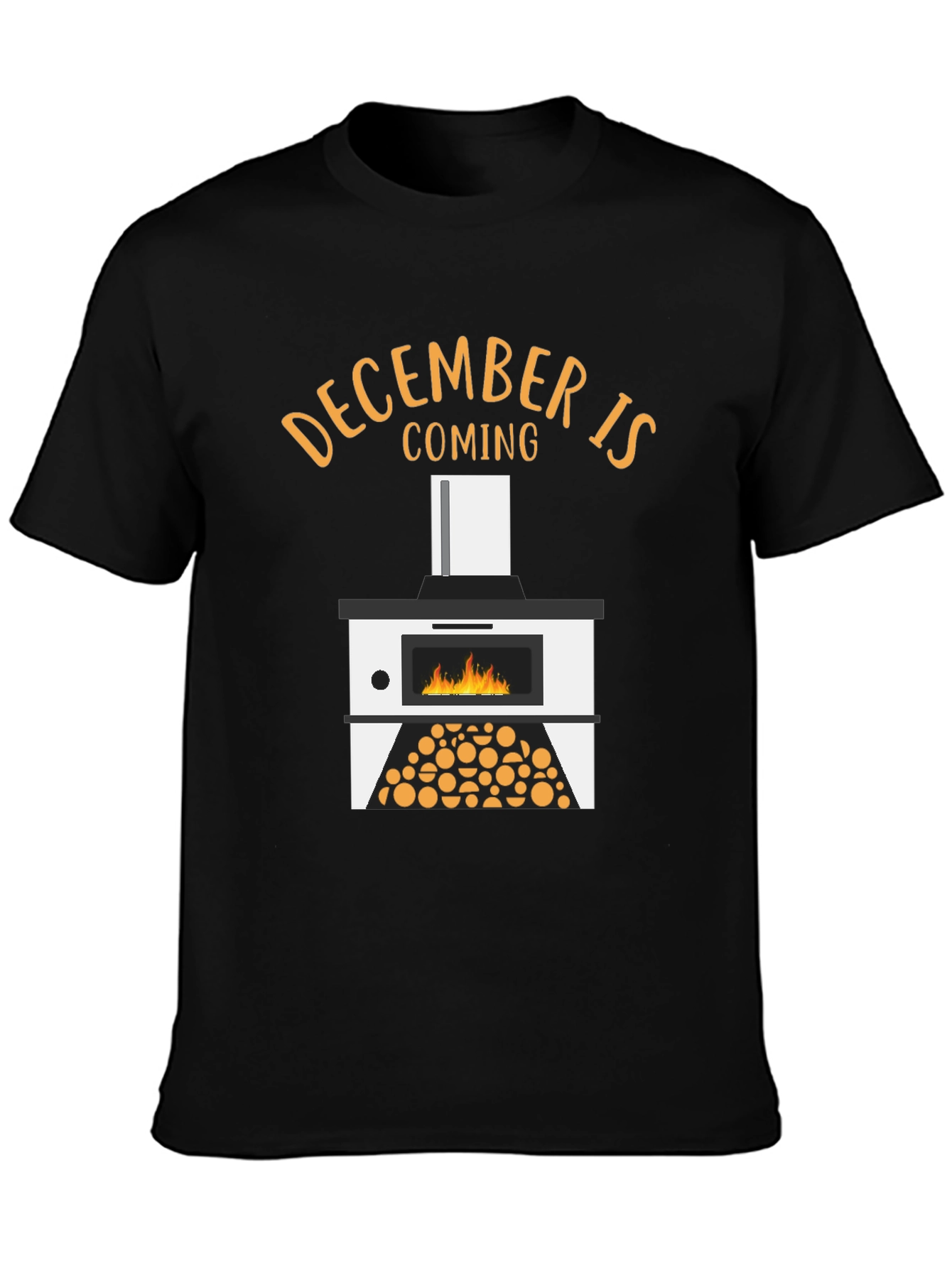 December is Coming Fireplace Graphic Tee