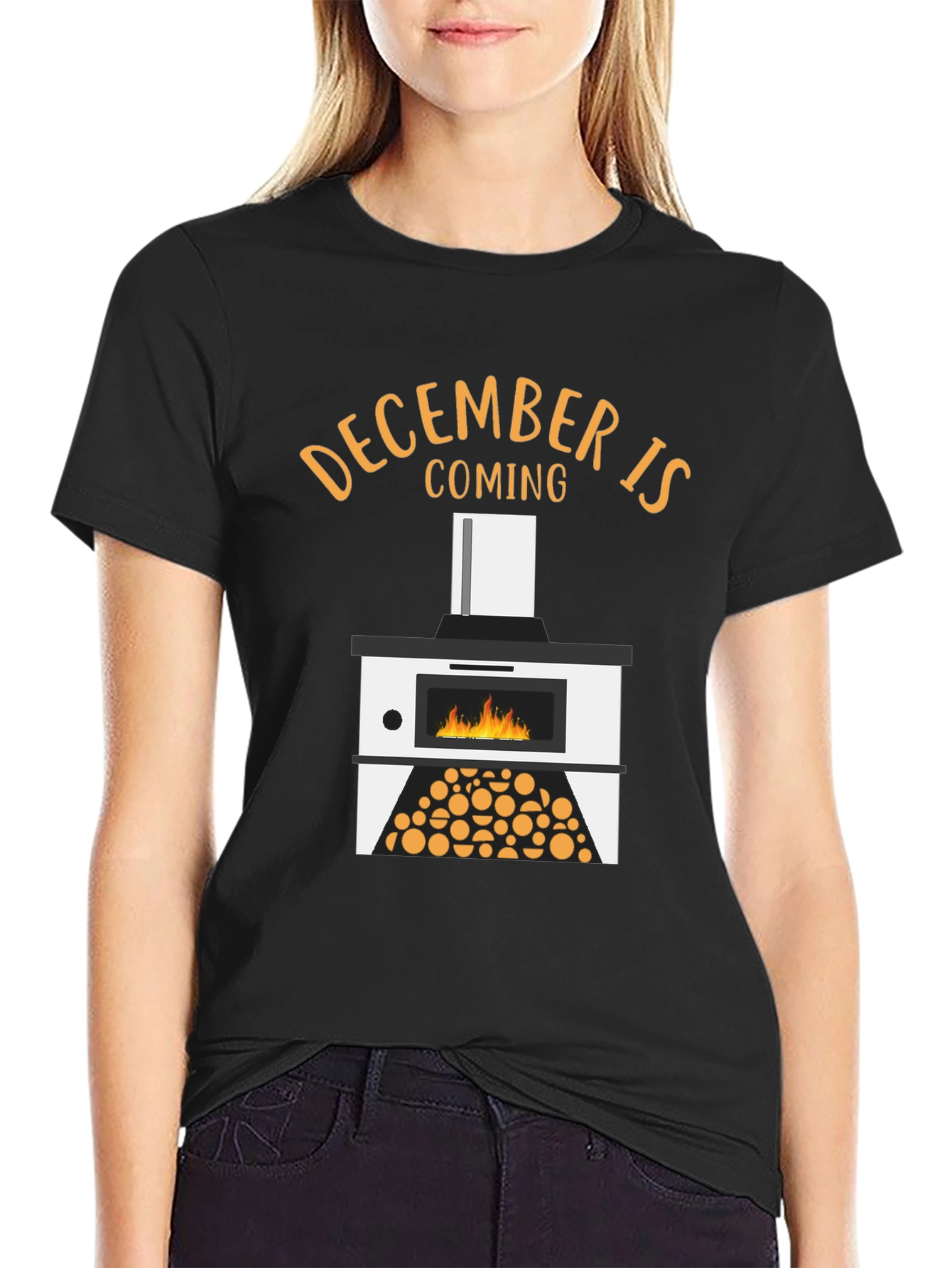 December is Coming Fireplace Graphic Tee