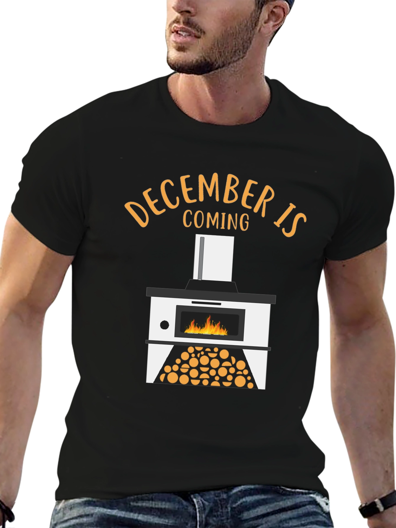 December is Coming Fireplace Graphic Tee