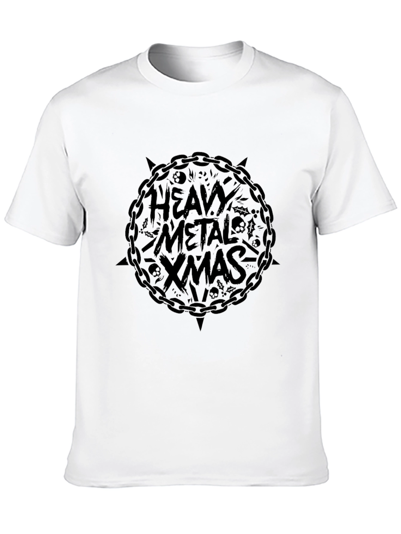 Heavy Metal Xmas Black Graphic T-Shirt