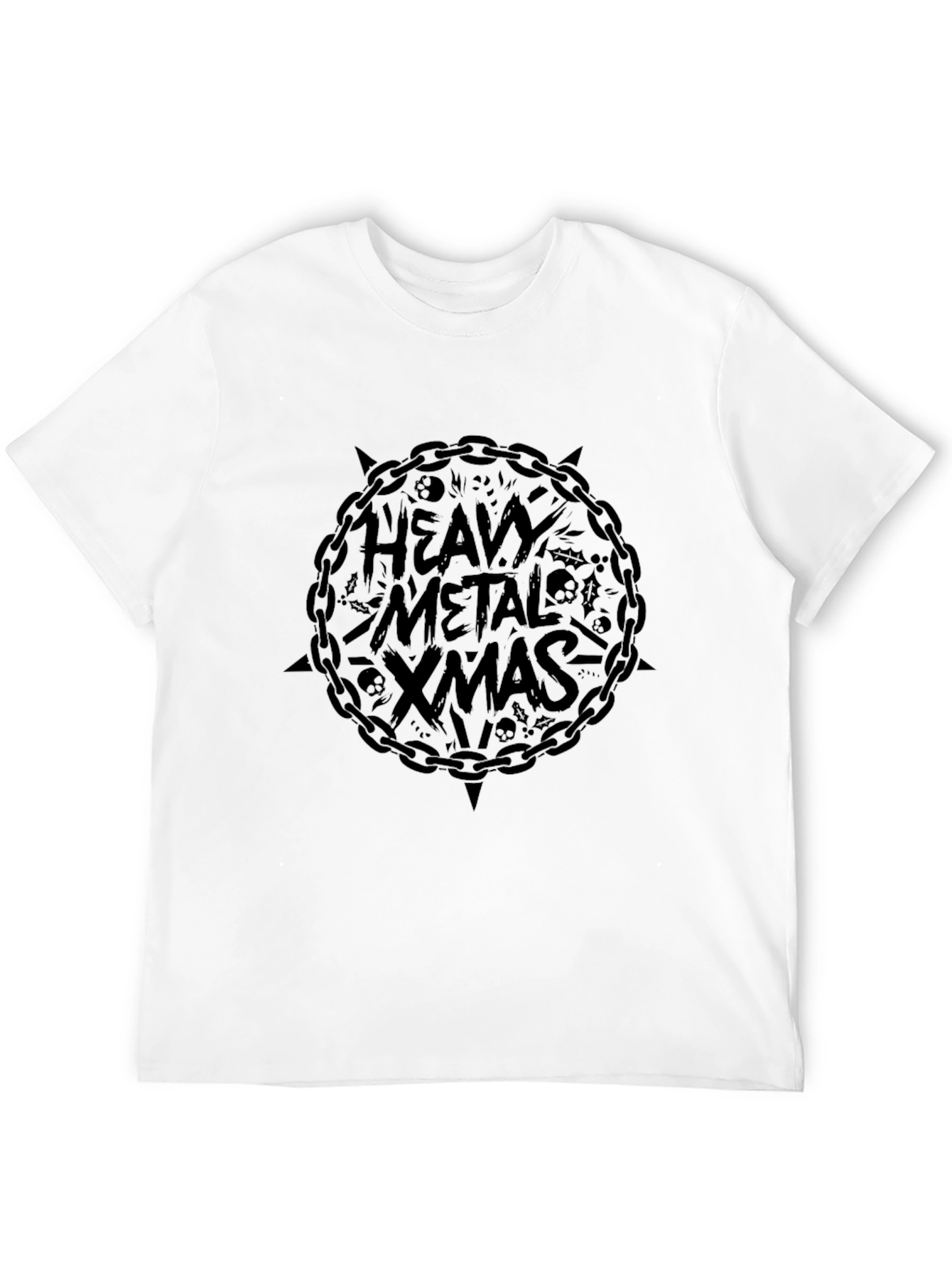 Heavy Metal Xmas Black Graphic T-Shirt