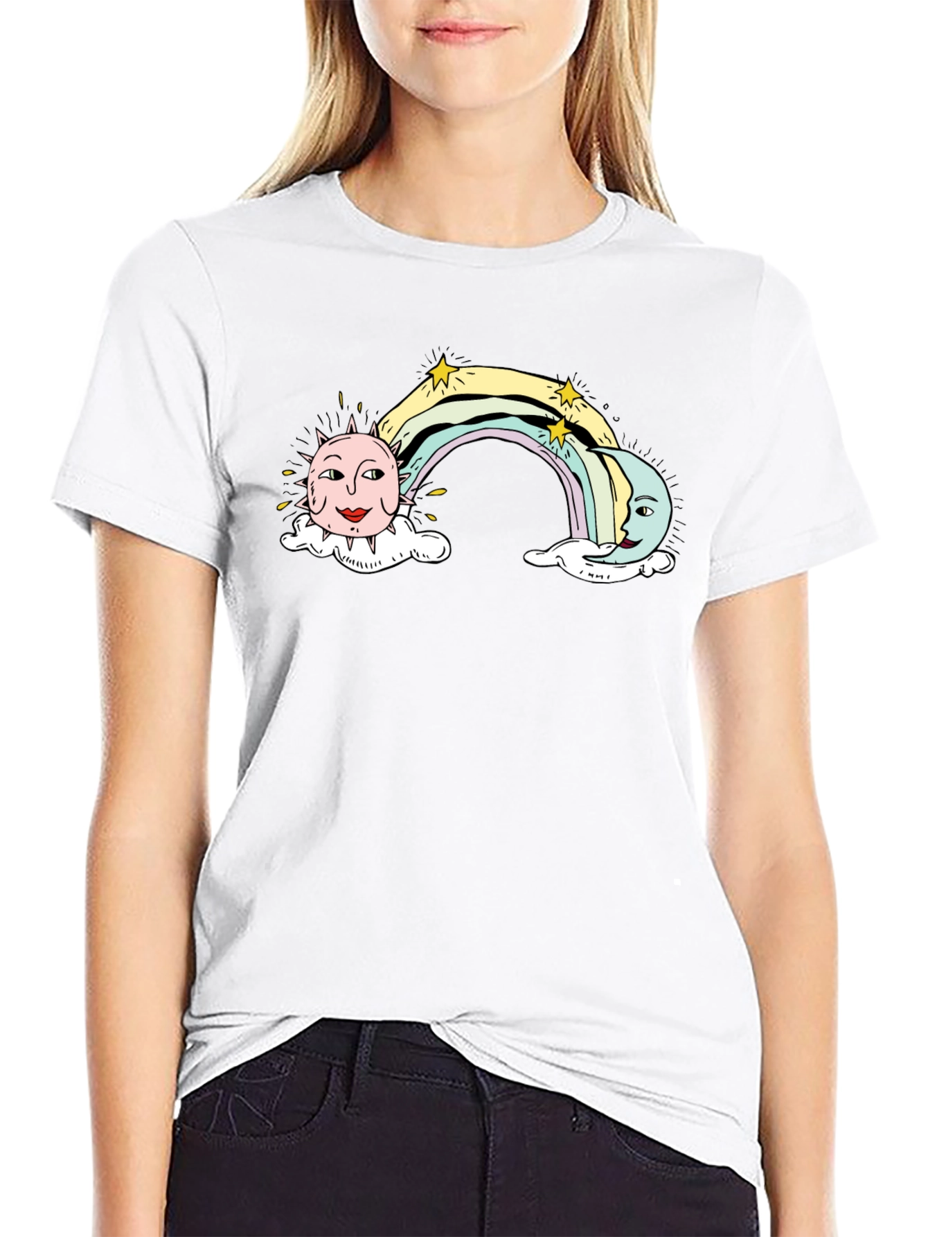 Celestial Rainbow Graphic Tee