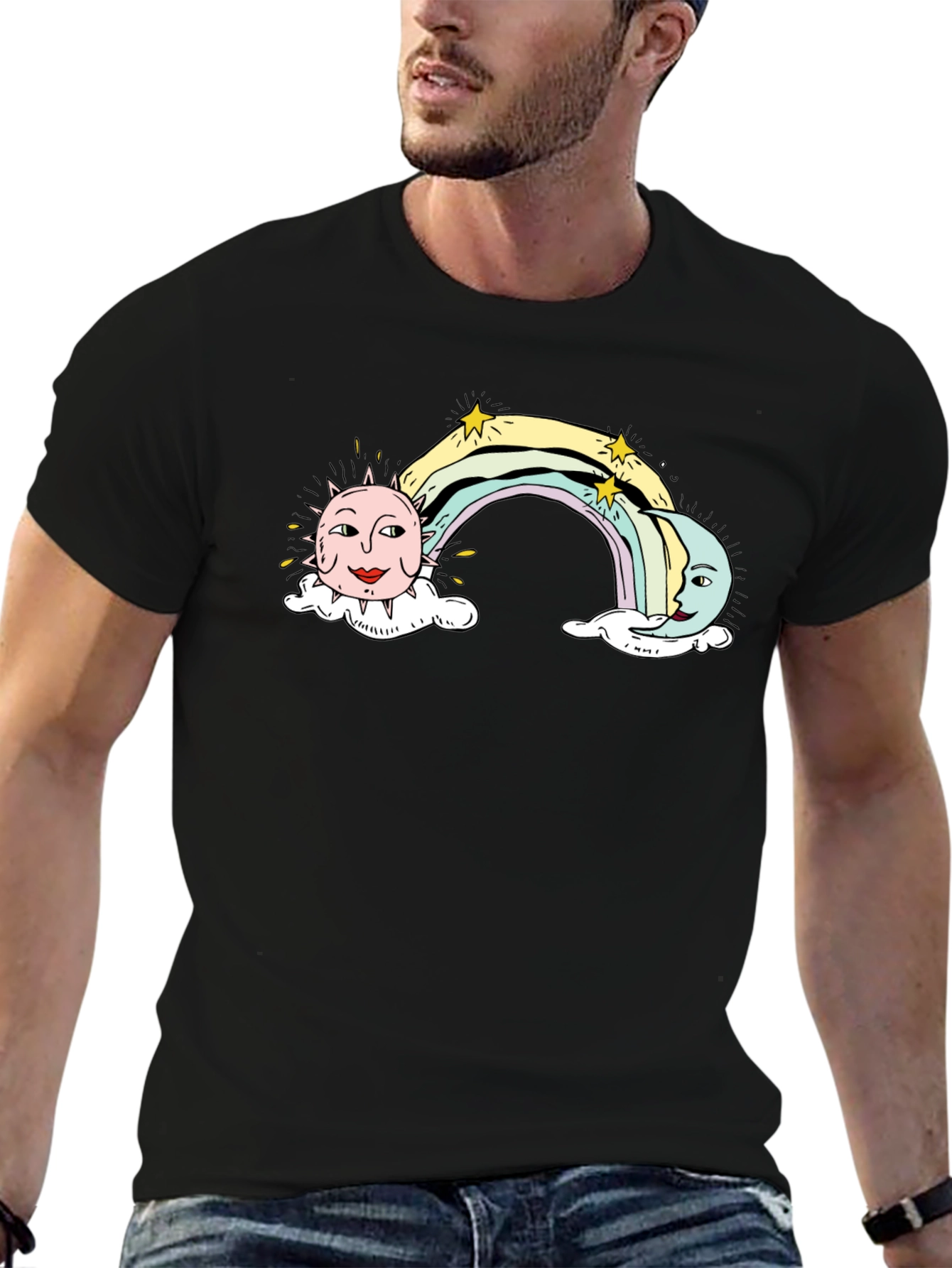 Celestial Rainbow Graphic Tee