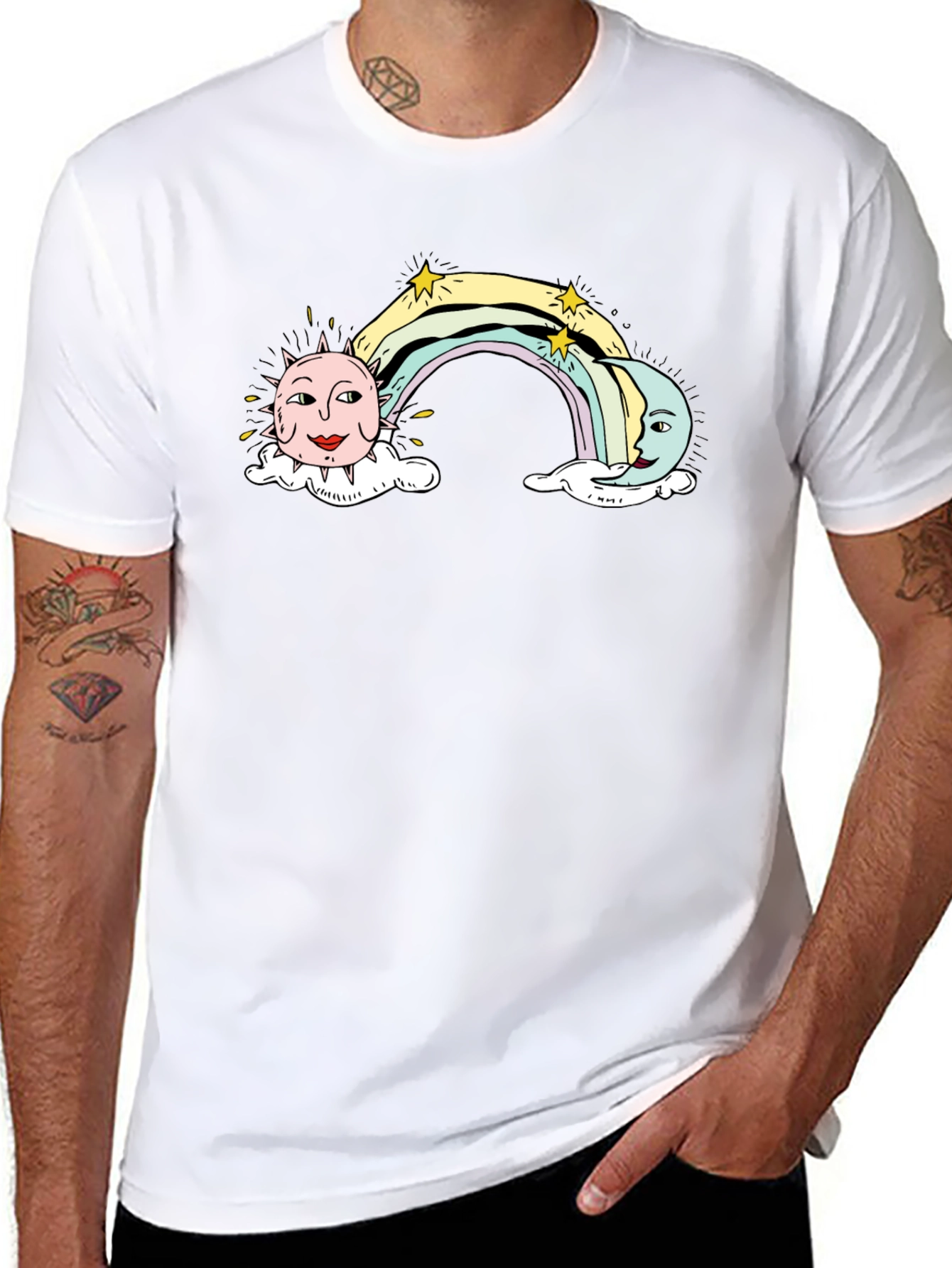 Celestial Rainbow Graphic Tee