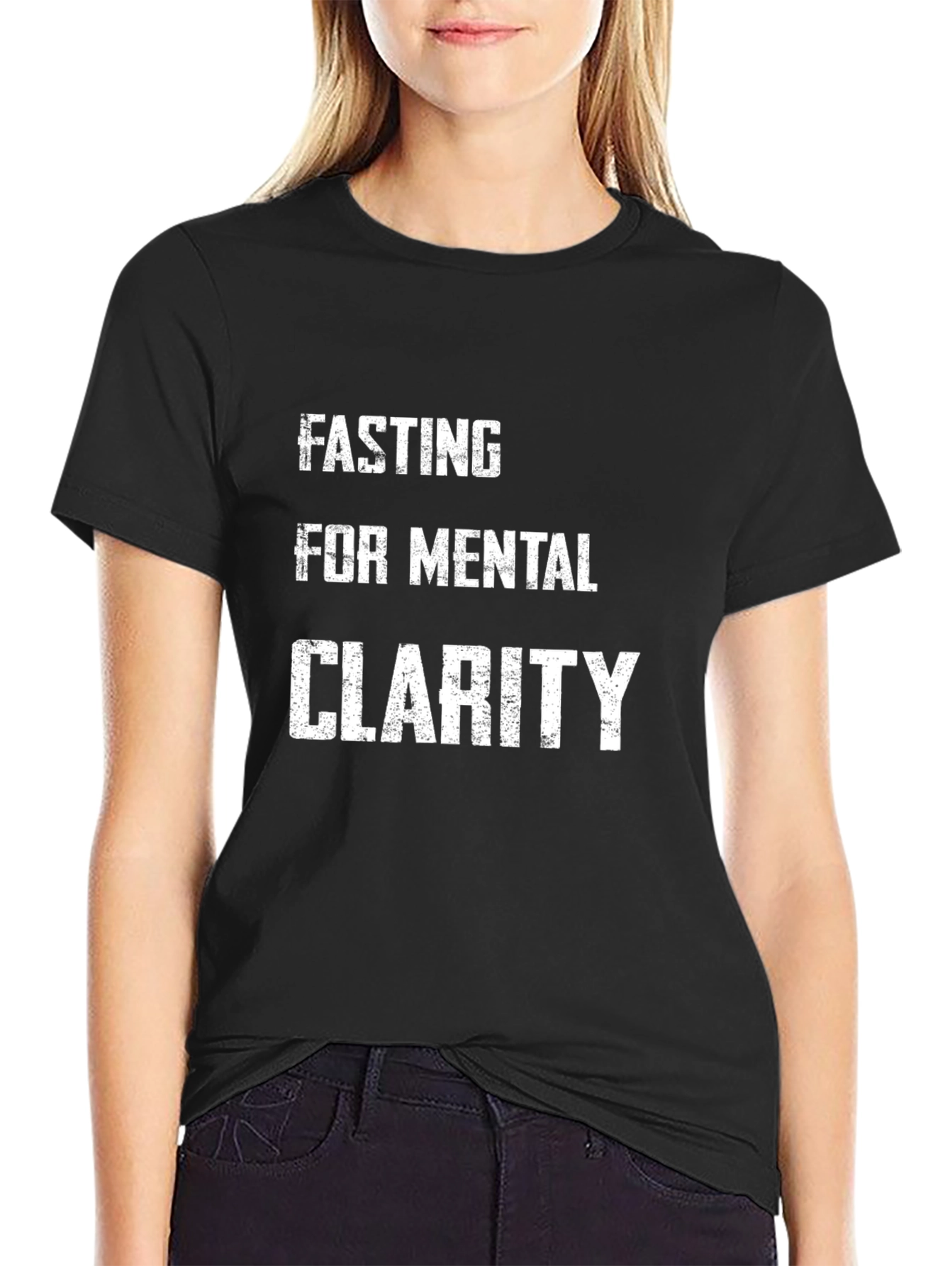 Fasting For Mental Clarity Black T-Shirt