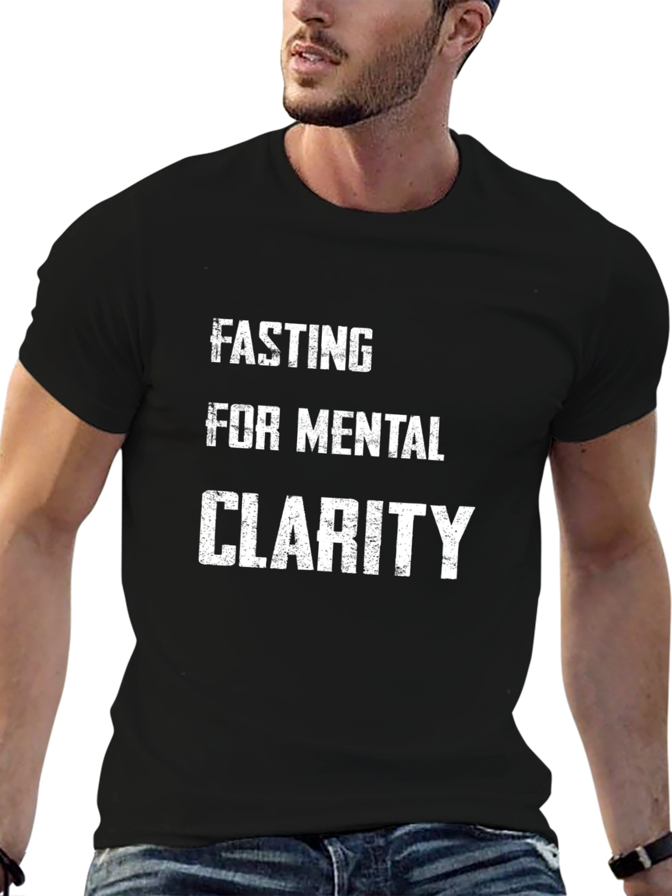 Fasting For Mental Clarity Black T-Shirt