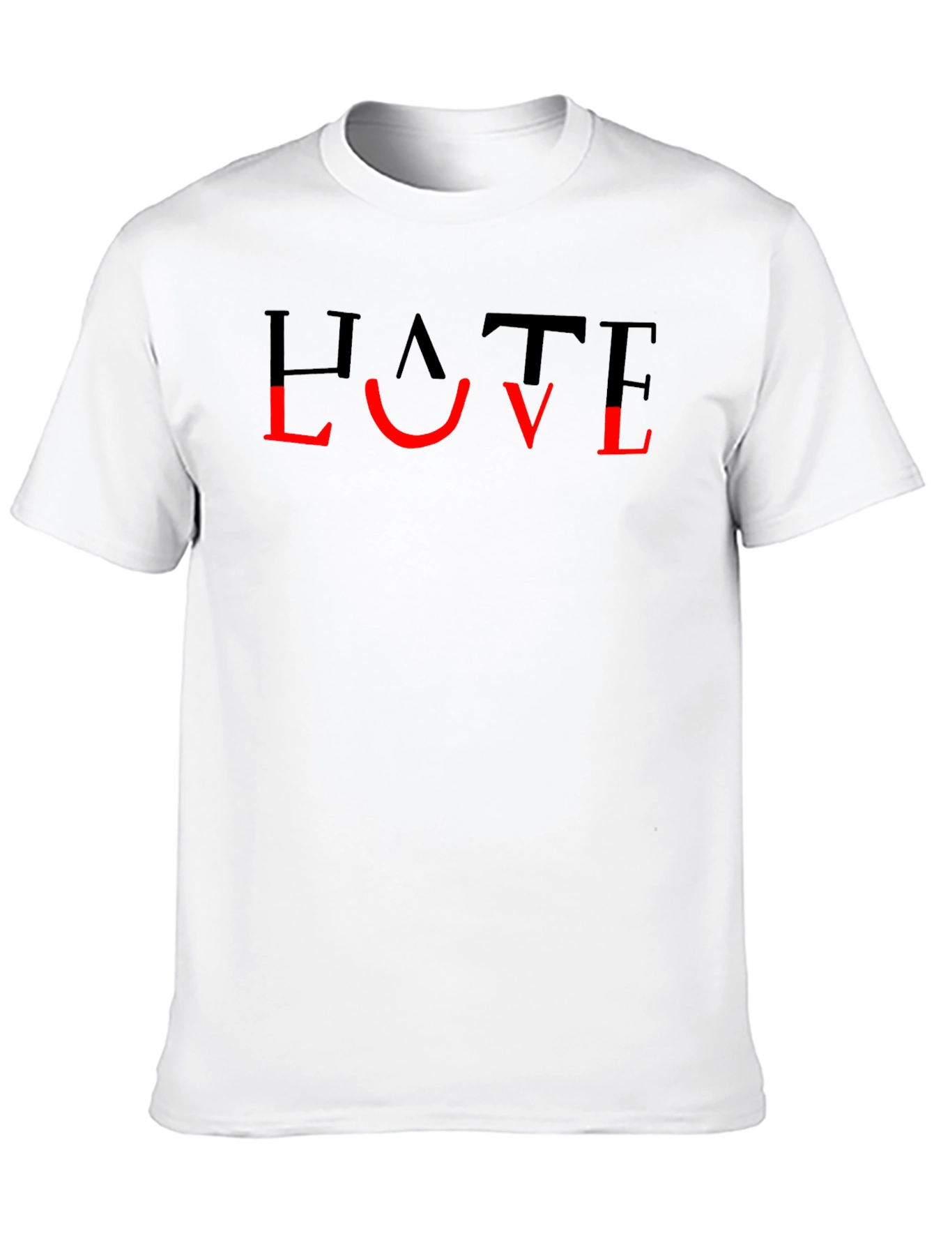 Hate Love Graphic T-Shirt - Unisex Black Tee