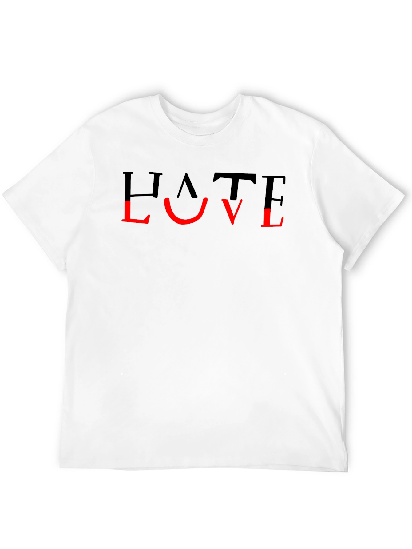Hate Love Graphic T-Shirt - Unisex Black Tee