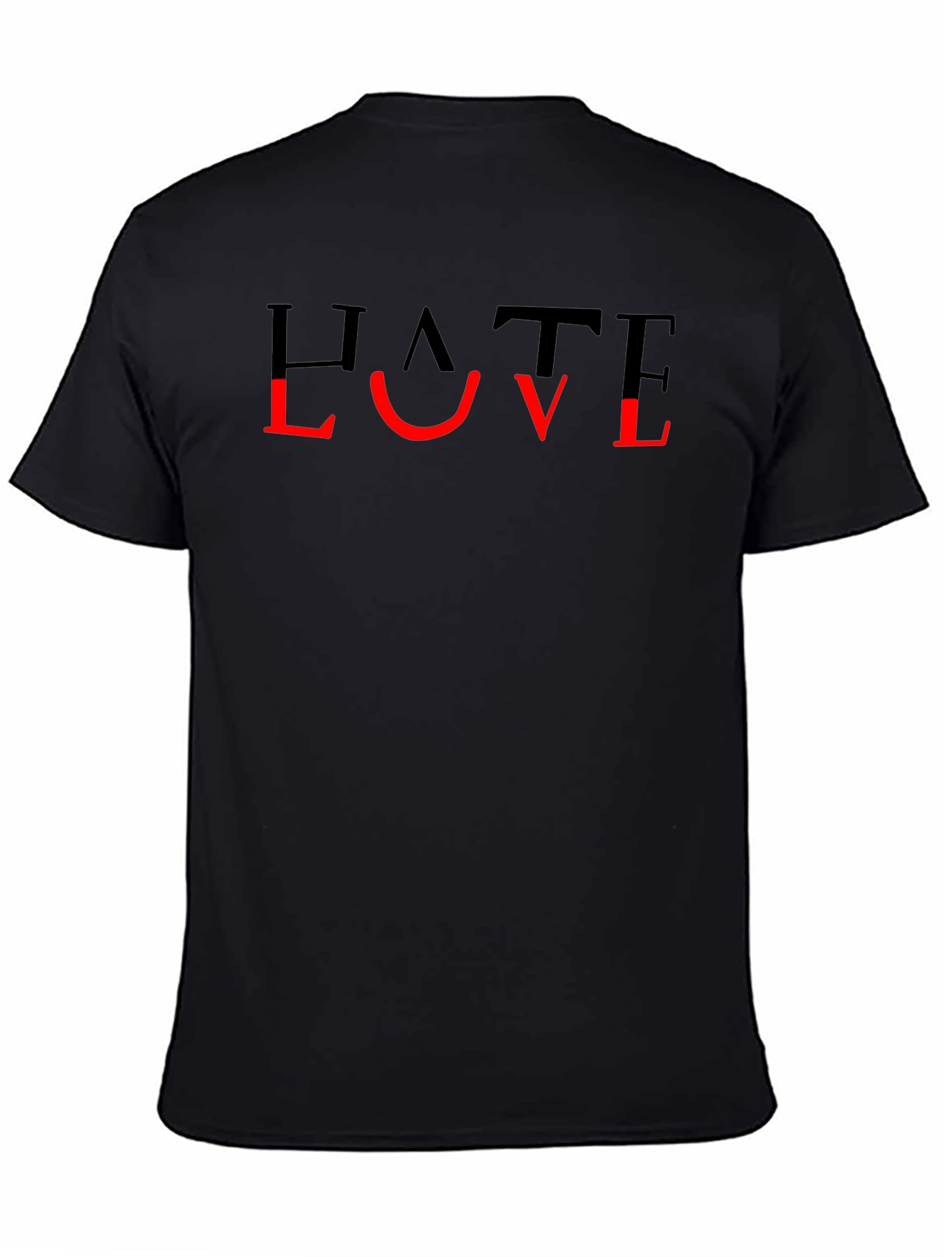 Hate Love Graphic T-Shirt - Unisex Black Tee