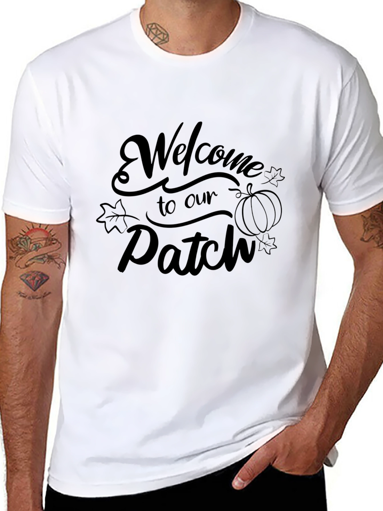 Welcome to Our Patch Black Graphic Tee
