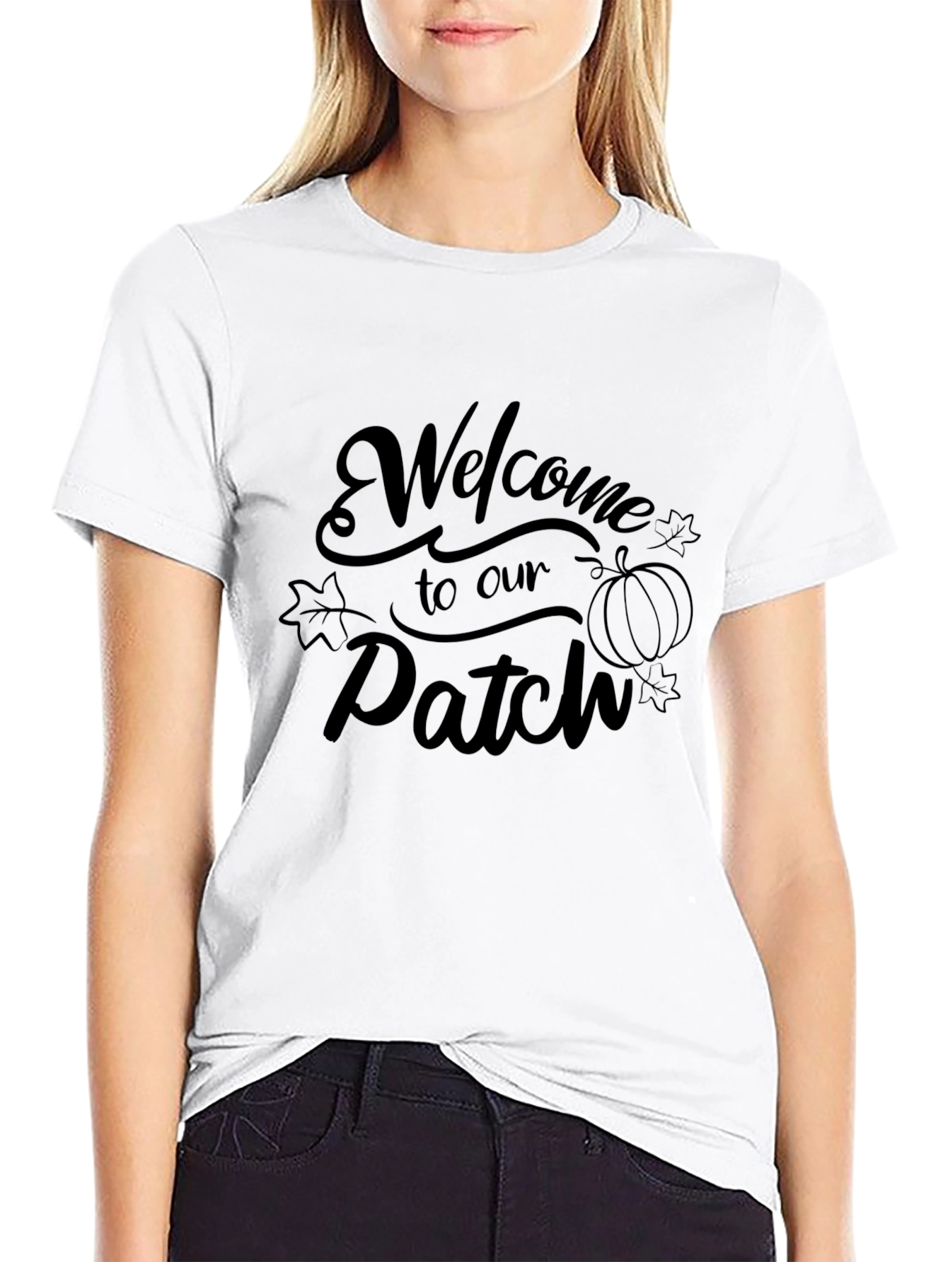 Welcome to Our Patch Black Graphic Tee
