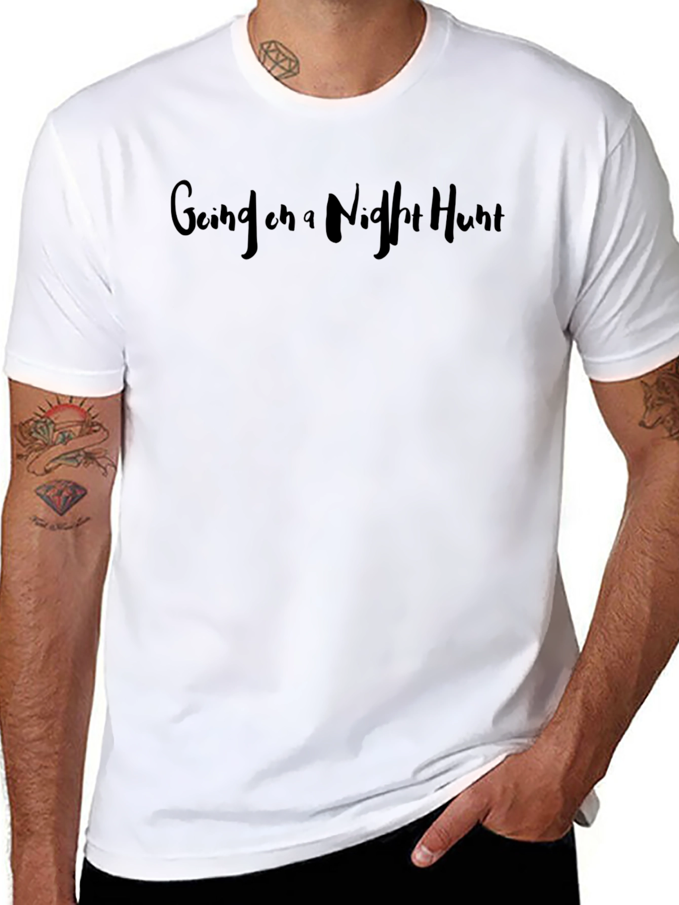 Night Hunt Graphic Tee - Black