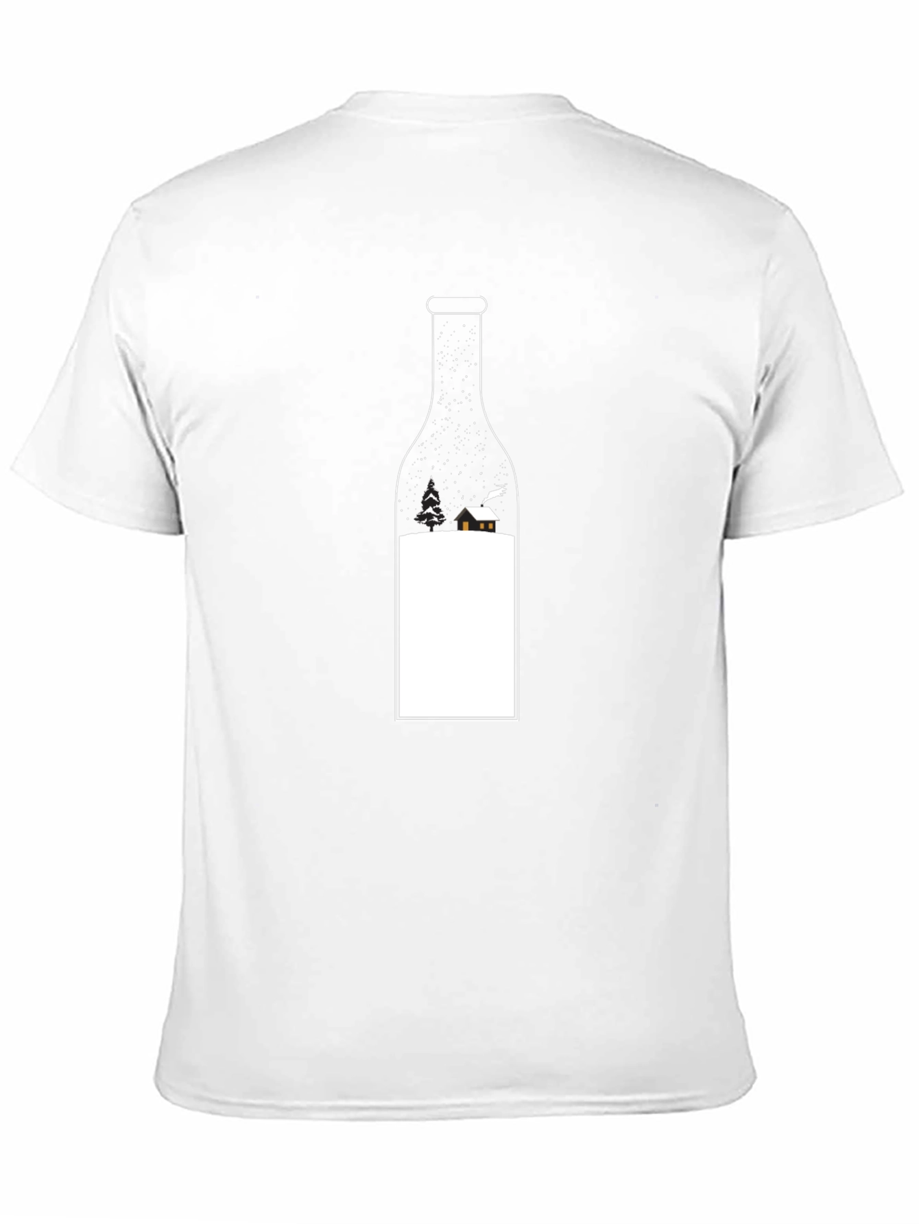 Winter Scene Wine Bottle Graphic Tee