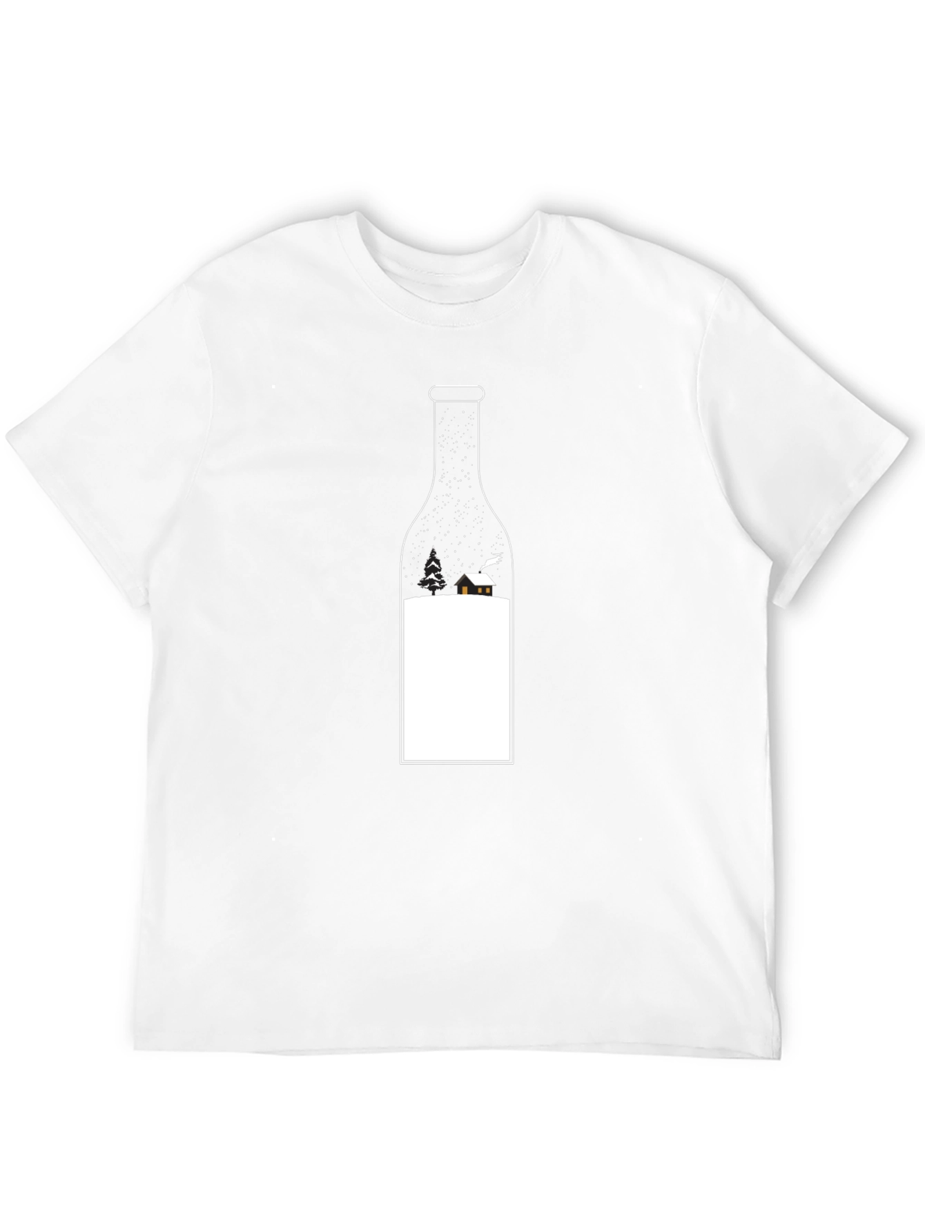 Winter Scene Wine Bottle Graphic Tee